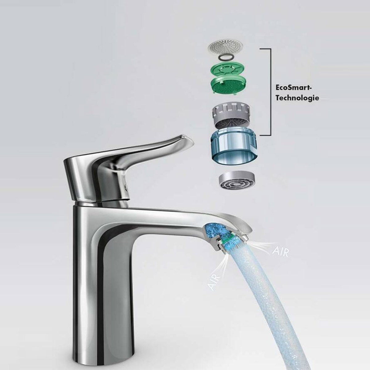 Torneira Monocomando com Teleduche para Bidé Vernis Blend Cromado-2