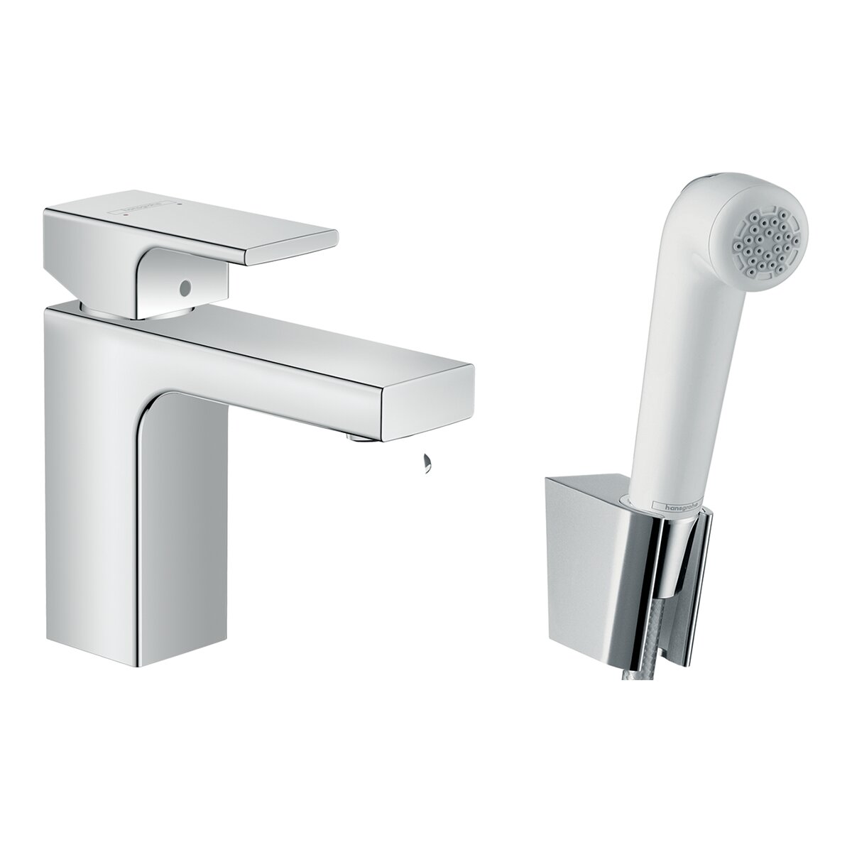 Hansgrohe - Grifo monomando Vernis Shape para lavabo 110 con teleducha de bidé Hansgrohe.