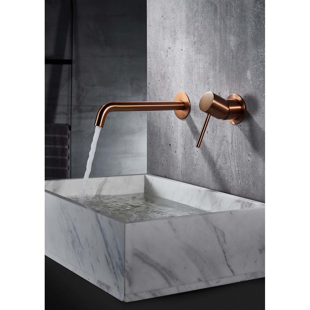 Imagen 2 de Grifo monomando de lavabo empotrado Monza Inex - ORO ROSA CEPILLADO ORO ROSA CEPILLADO