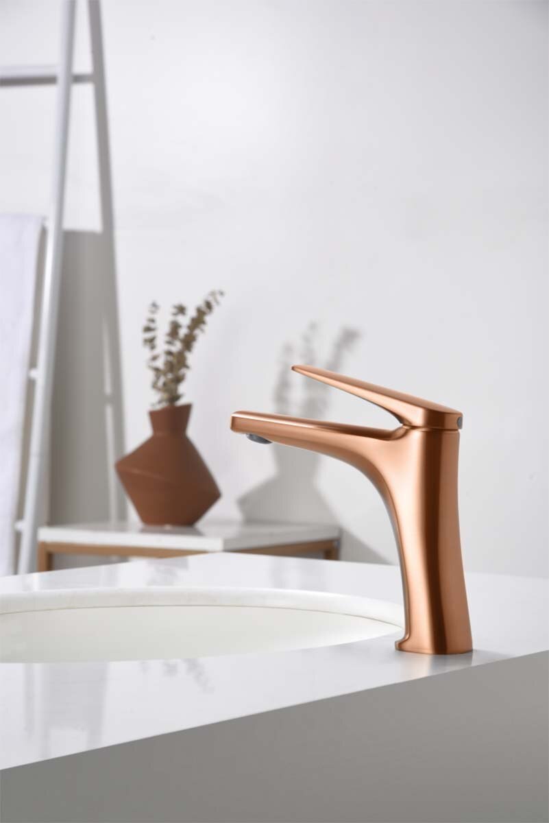 Grifo monomando de lavabo Delos Imex - ORO ROSA CEPILLADO ORO ROSA CEPILLADO-2