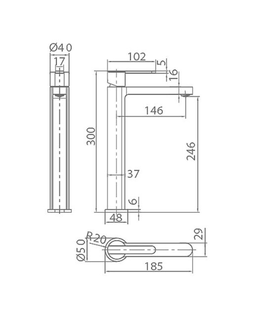 Imagen 3 de Grifo monomando alto para lavabo Roma Imex - ORO ROSA CEPILLADO ORO ROSA CEPILLADO