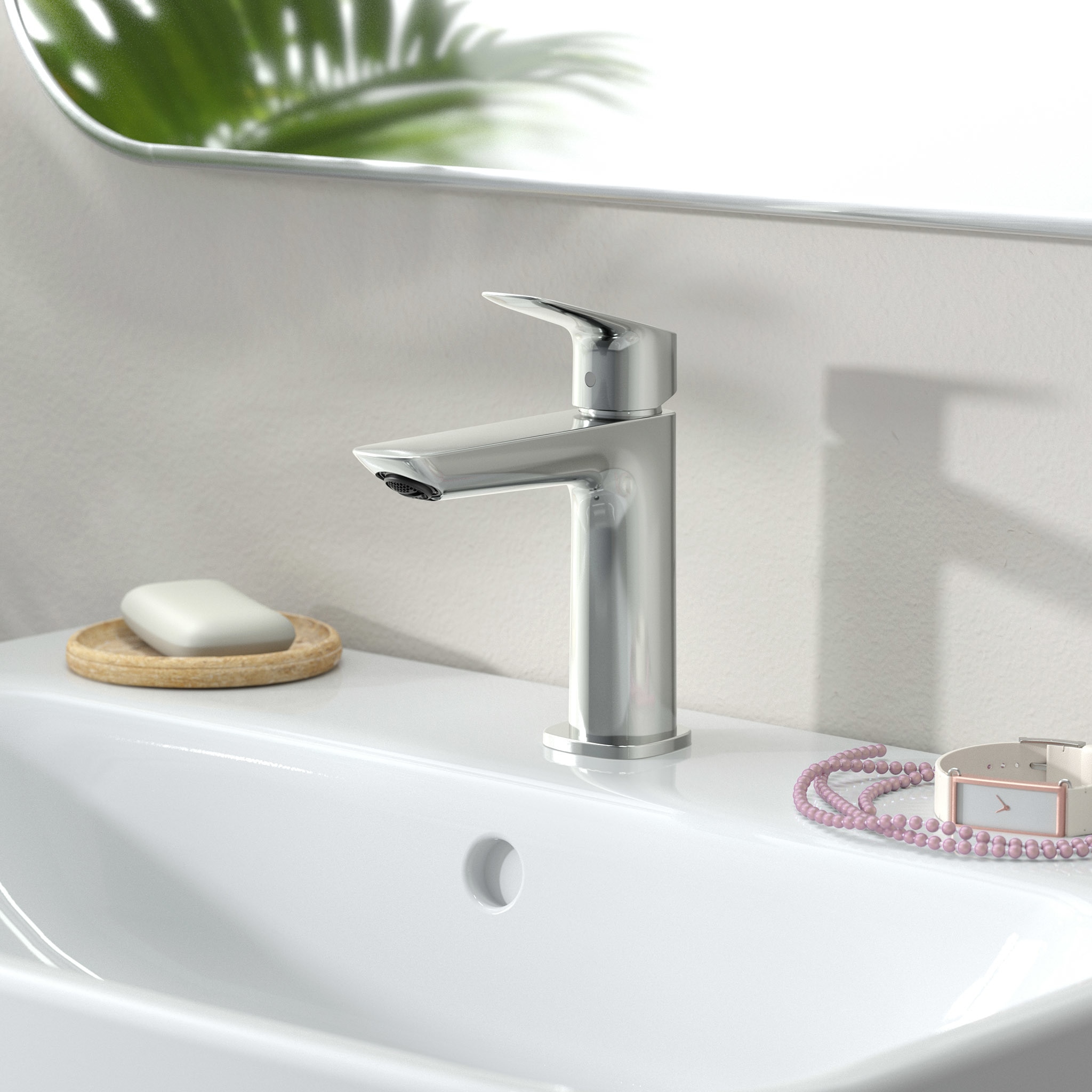 Grifo monomando para lavabo sin vaciador CoolStart Logis Fine 110 110 Hansgrohe - Cromo Cromo-2