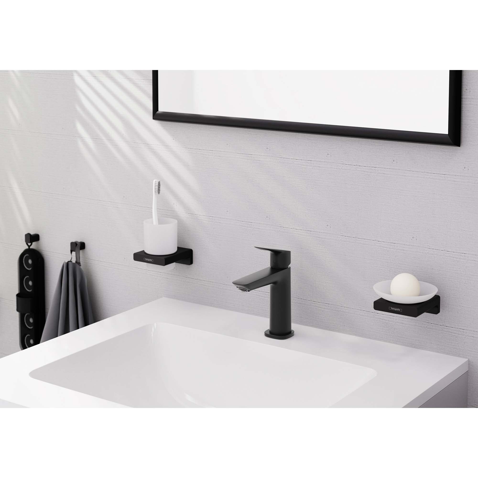 Grifo monomando para lavabo sin vaciador CoolStart Logis Fine 110 110 Hansgrohe - Negro mate Negro mate-2