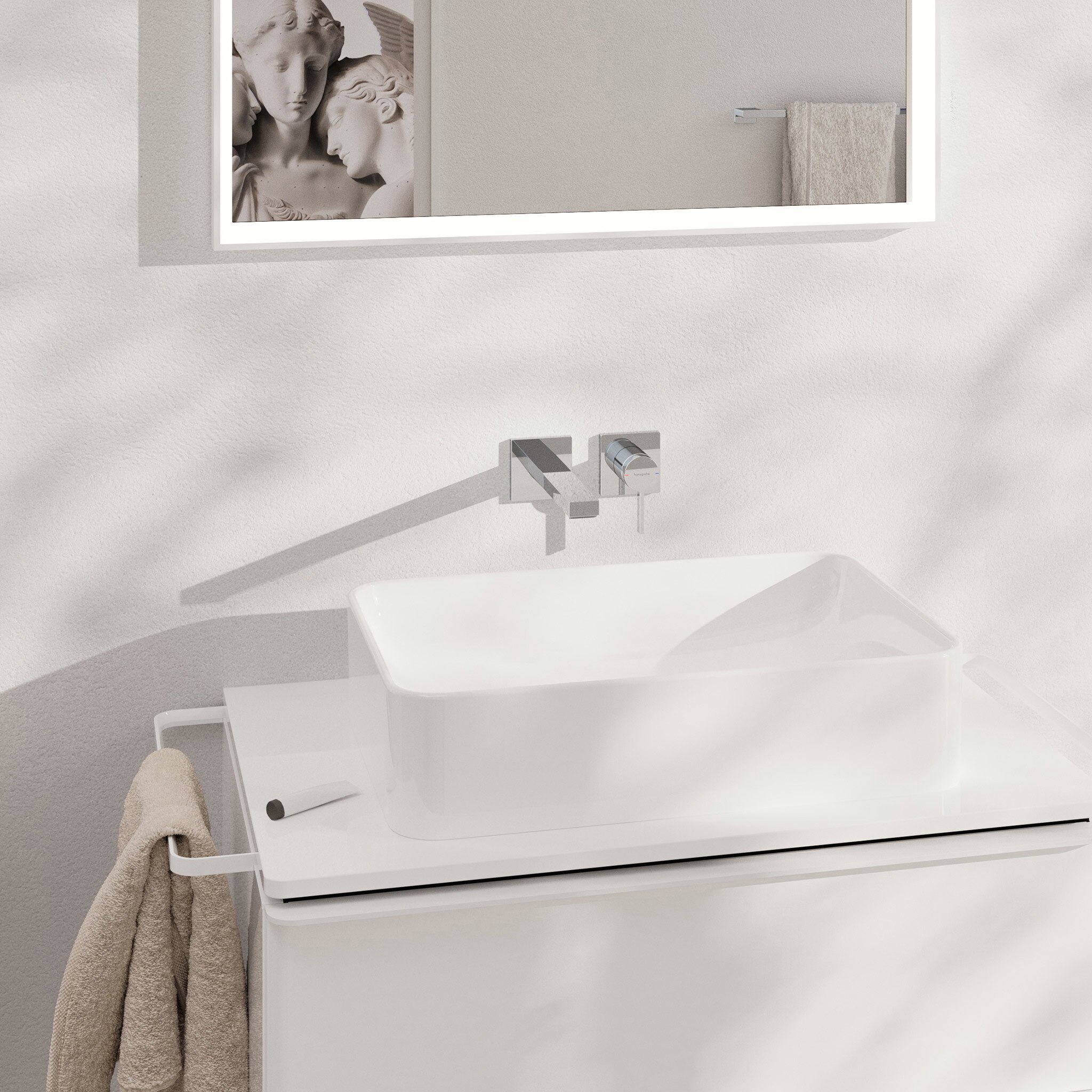 Grifo monomando empotrado para lavabo Tecturis E Hansgrohe - Cromo Cromo-2