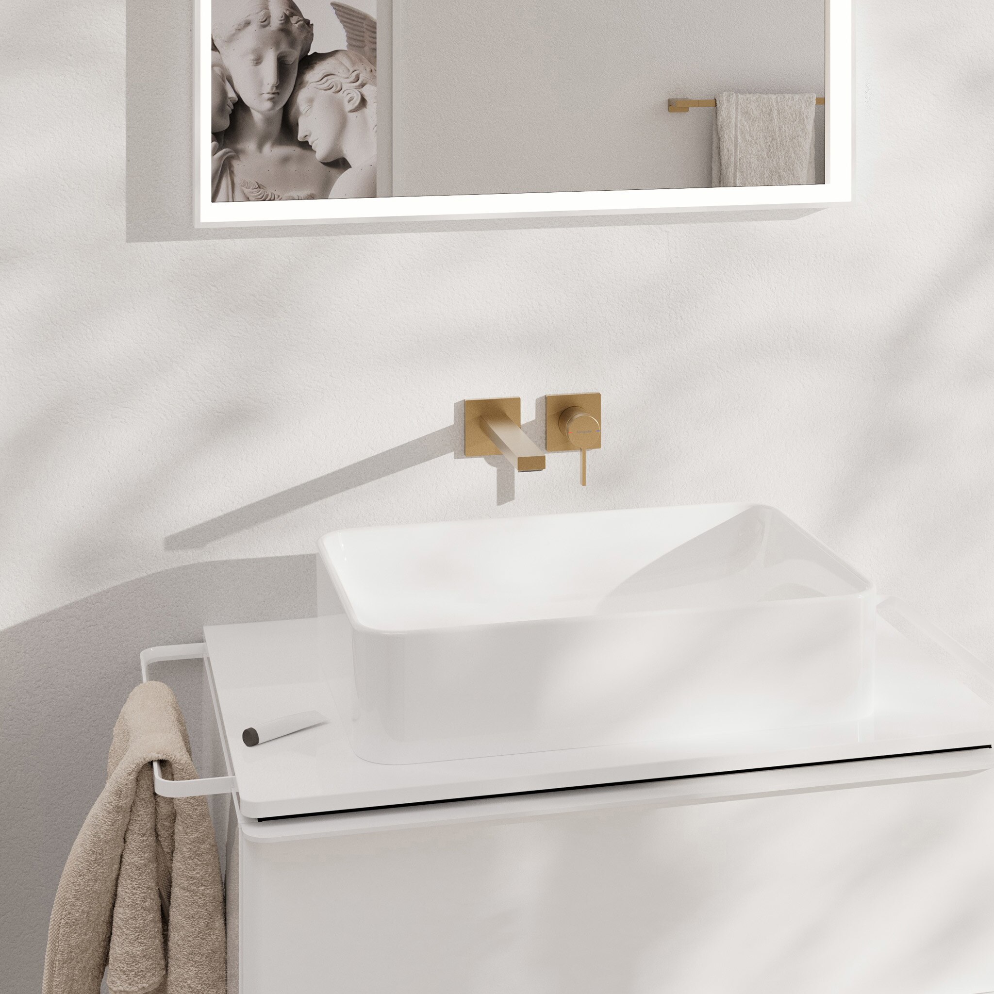 Grifo monomando empotrado para lavabo Tecturis E Hansgrohe - Bronce cepillado Bronce cepillado-2