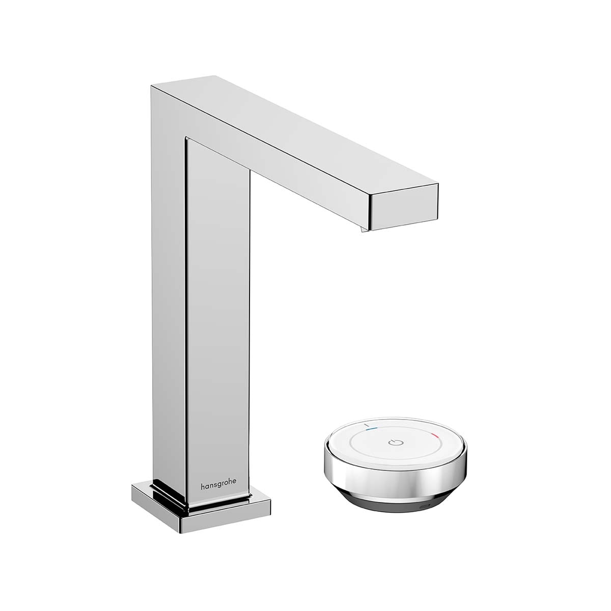 Hansgrohe - Grifo monomando cuadrado para lavabo de 2 agujeros con vaciador y StartCool Tecturis E Hansgrohe.