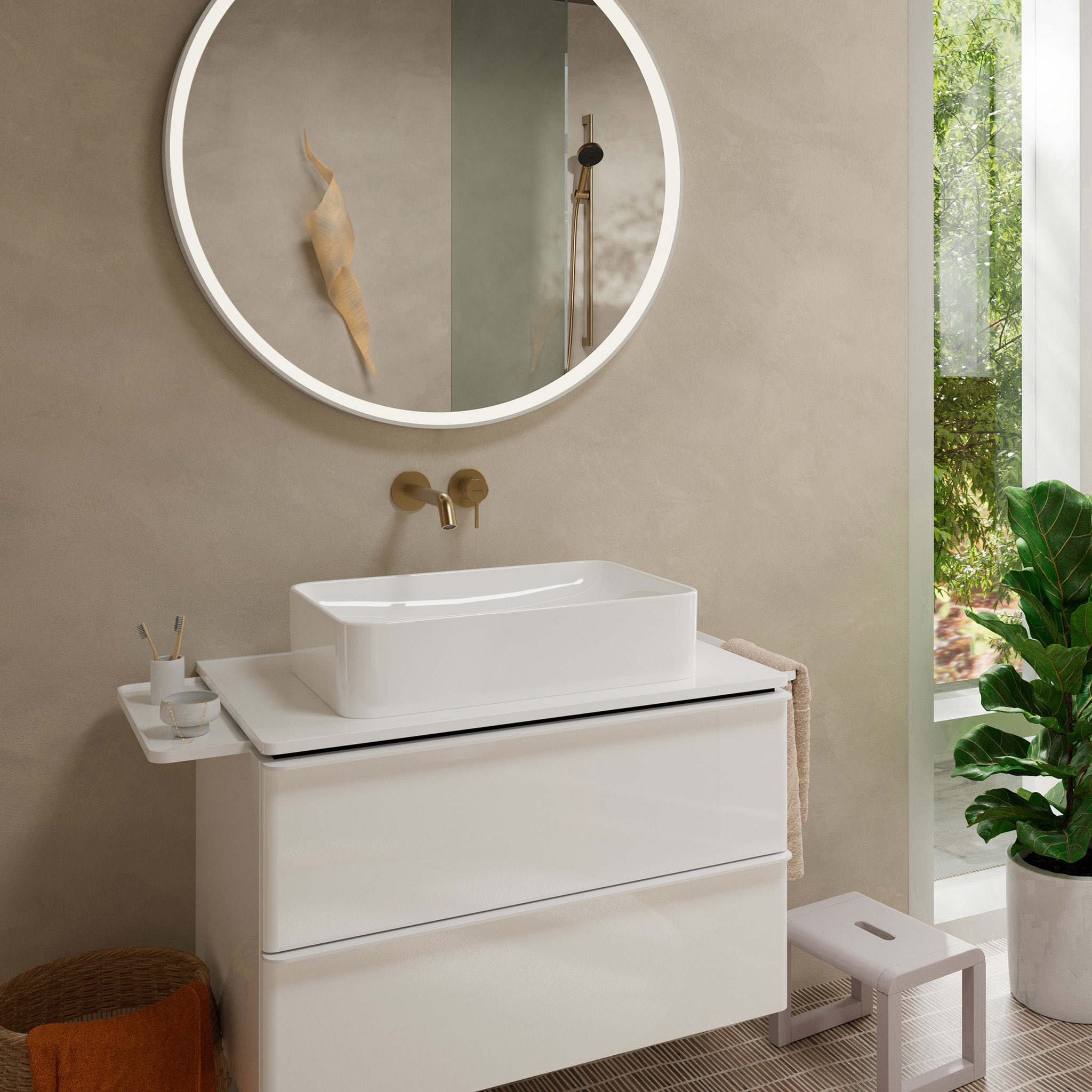Imagen 2 de Grifo monomando empotrado para lavabo Tecturis S 16,5 Hansgrohe - Bronce cepillado Bronce cepillado