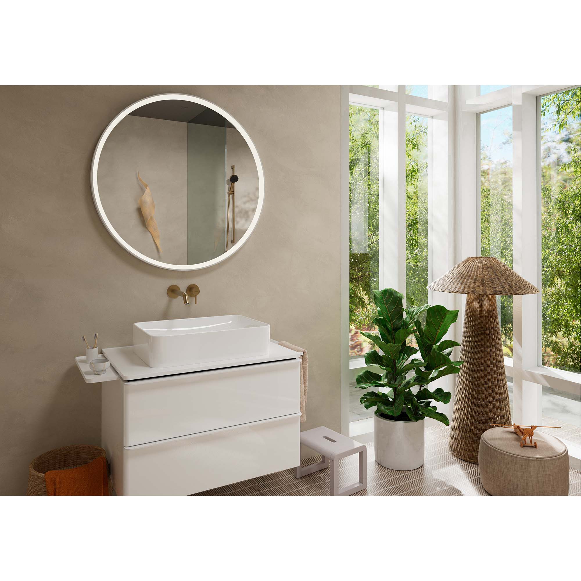 Imagen 2 de Grifo monomando empotrado para lavabo Tecturis S 22,5 Hansgrohe - Bronce cepillado Bronce cepillado
