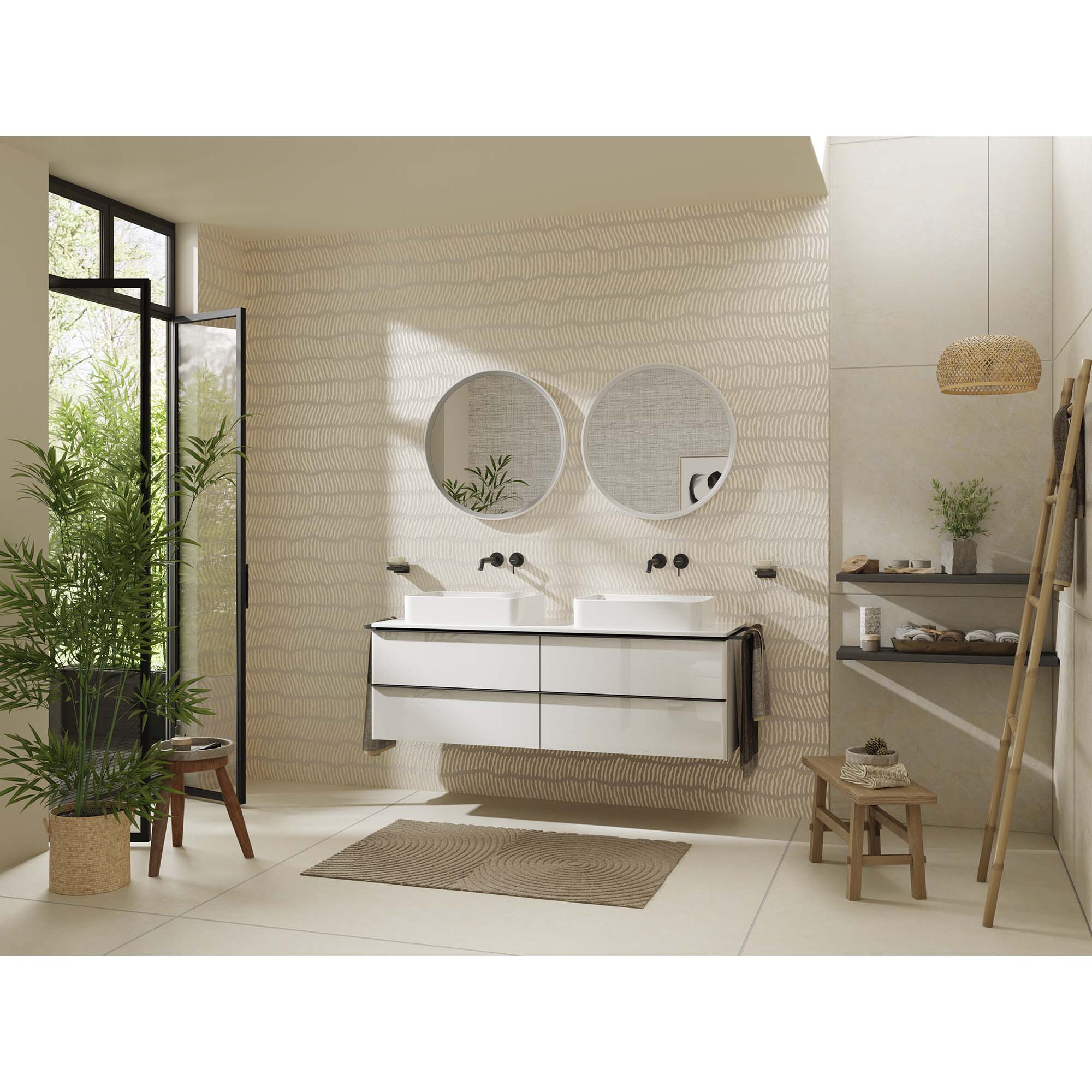 Imagen 2 de Grifo monomando empotrado para lavabo Tecturis S 22,5 Hansgrohe - Negro mate Negro mate