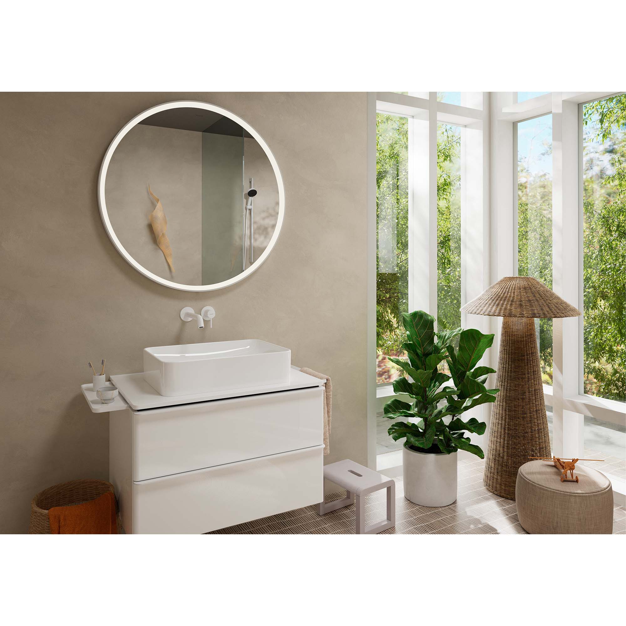 Imagen 2 de Grifo monomando empotrado para lavabo Tecturis S 22,5 Hansgrohe - Blanco mate Blanco mate