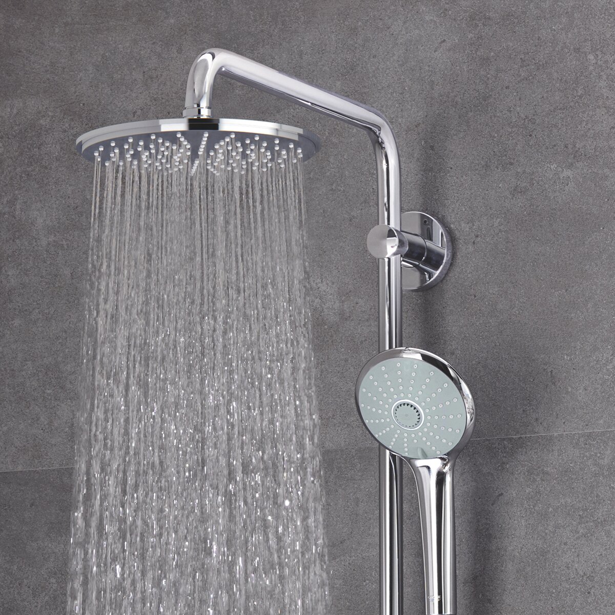 Conjunto de duche com termostato Euphoria System 210 Grohe Cromado-3