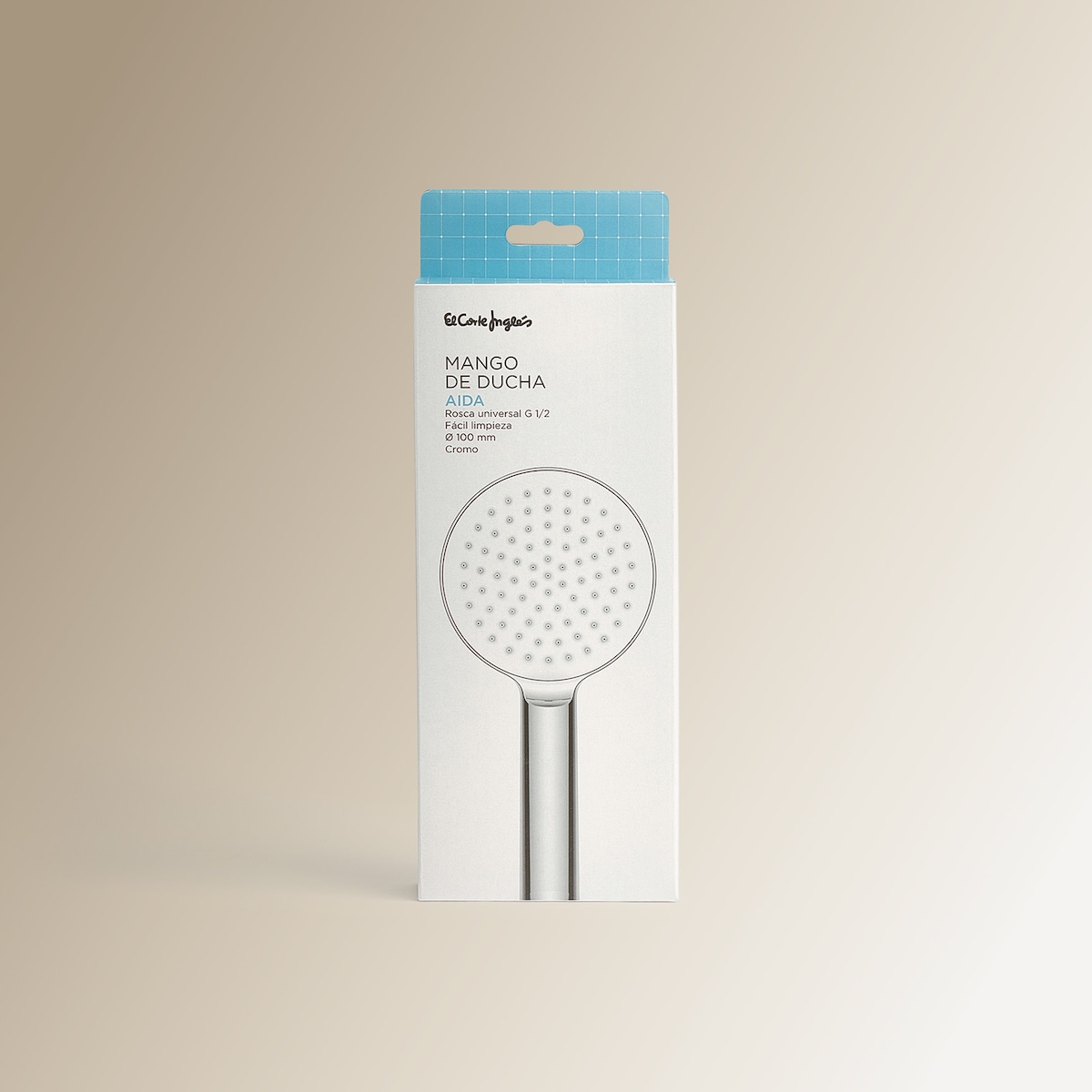 Mango de ducha Aida El Corte Inglés Cromo-6