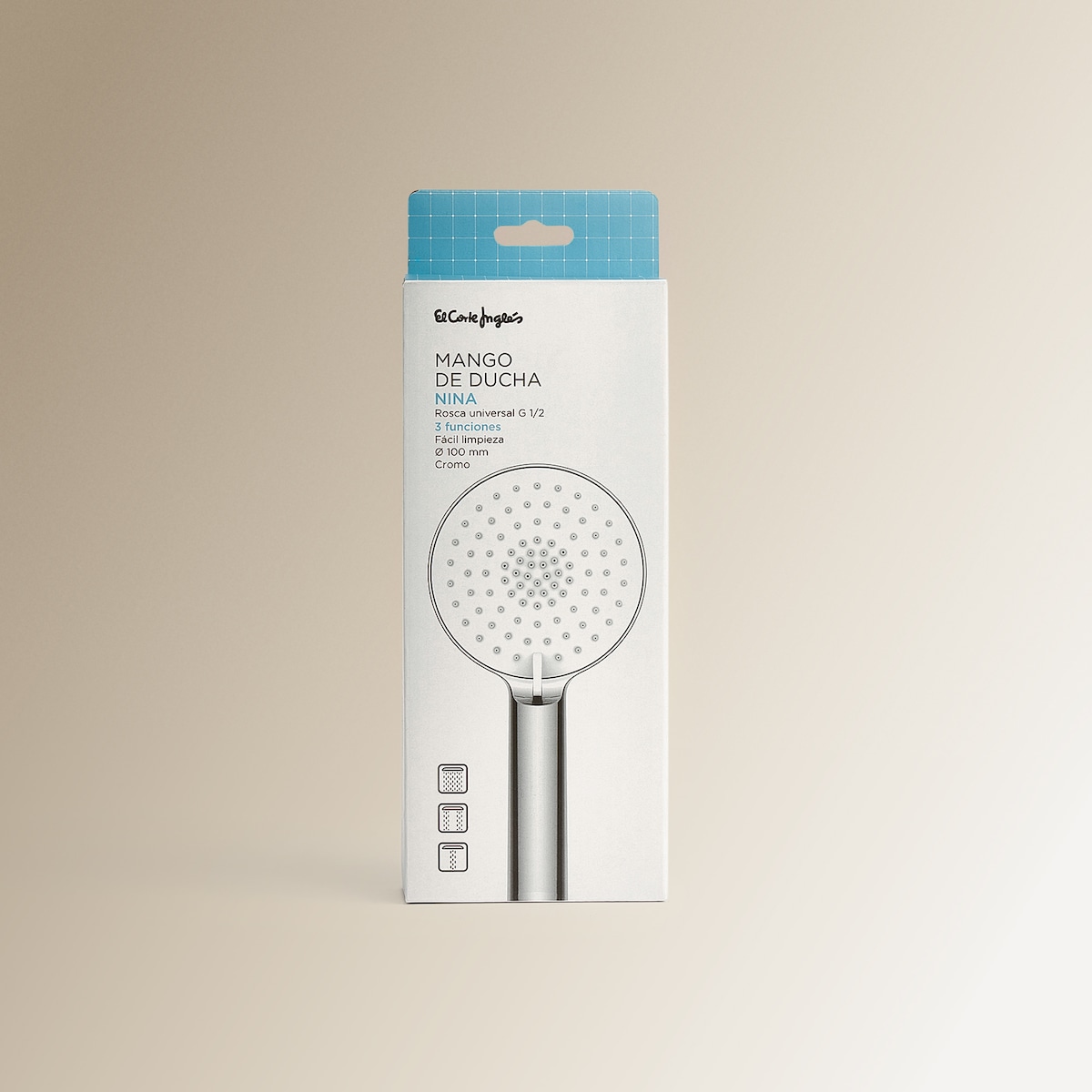 Mango de ducha 3 posiciones Aida El Corte Inglés Cromo-6
