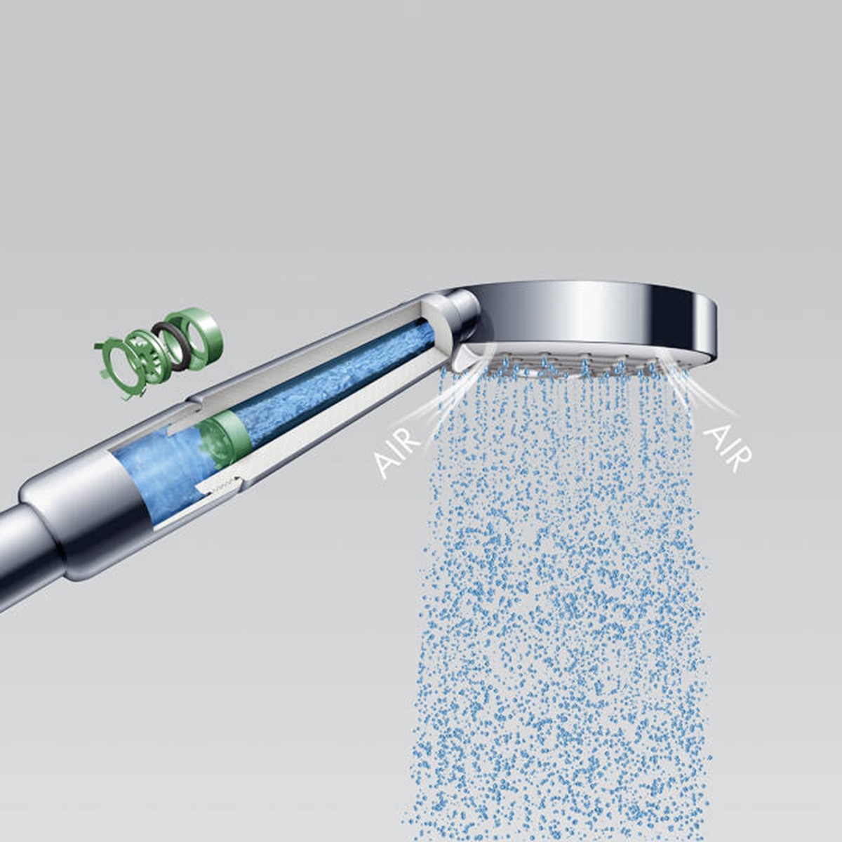 Cabeça de Chuveiro de Teto Ecosmart Vernis Blend Cromado-2