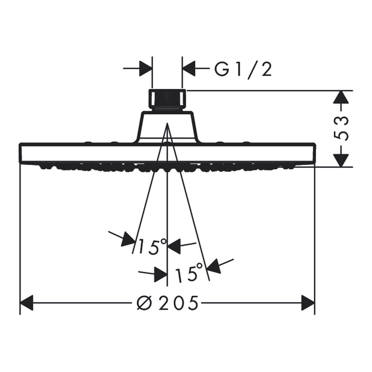 Cabeça de Chuveiro de Teto Ecosmart Vernis Blend Cromado-3