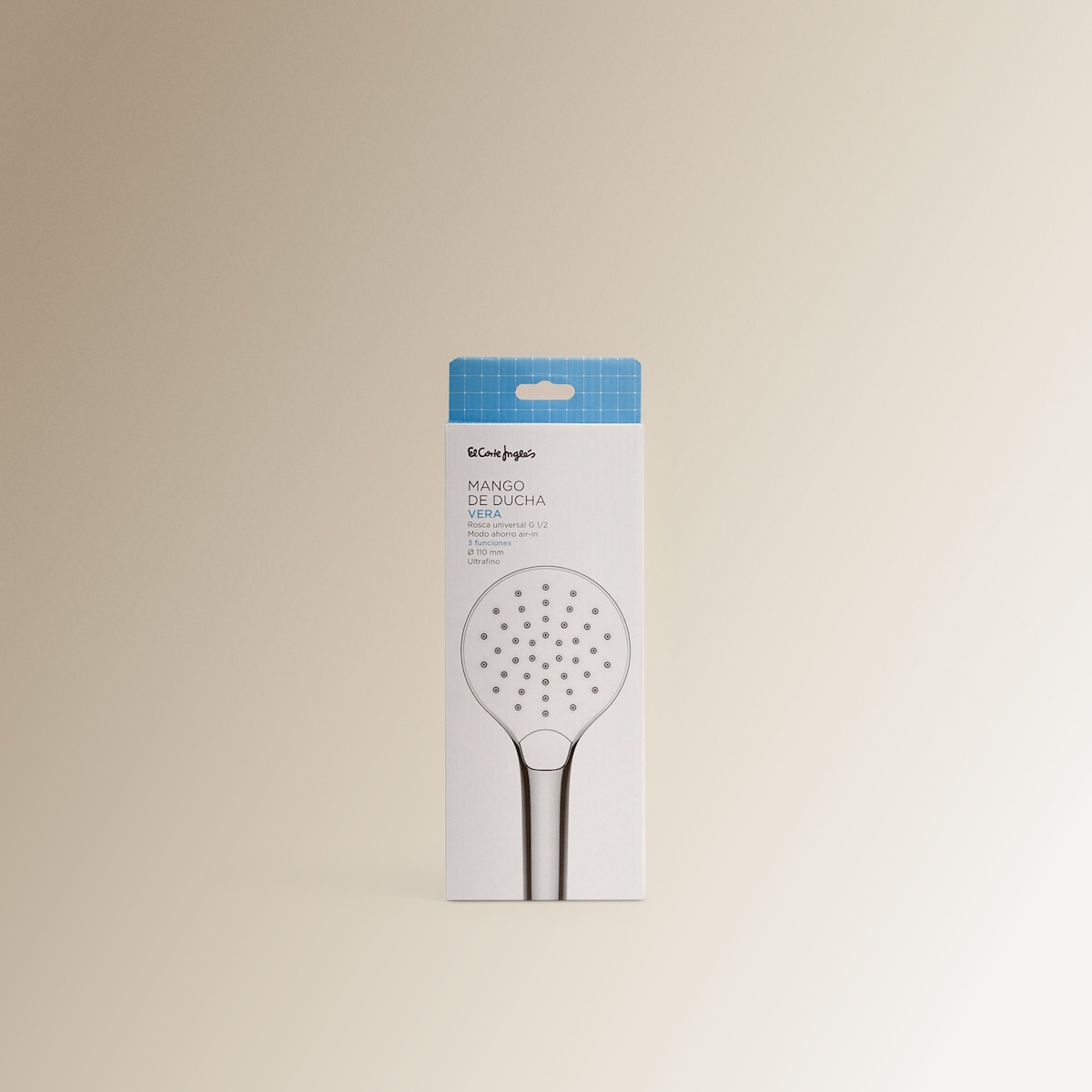 Mango de ducha 3 posiciones Indico El Corte Inglés Cromo-4