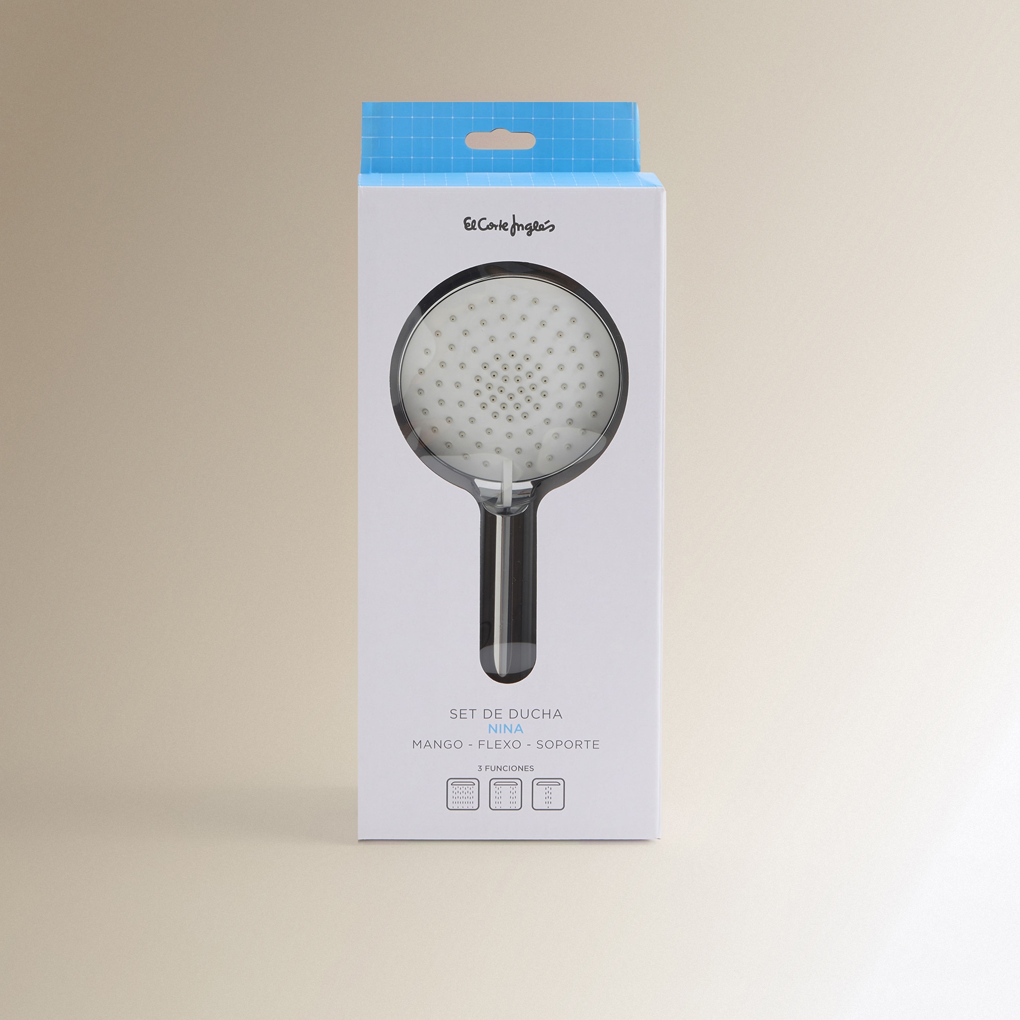 Conjunto de Duche com Suporte Nina 100 Cromado-5