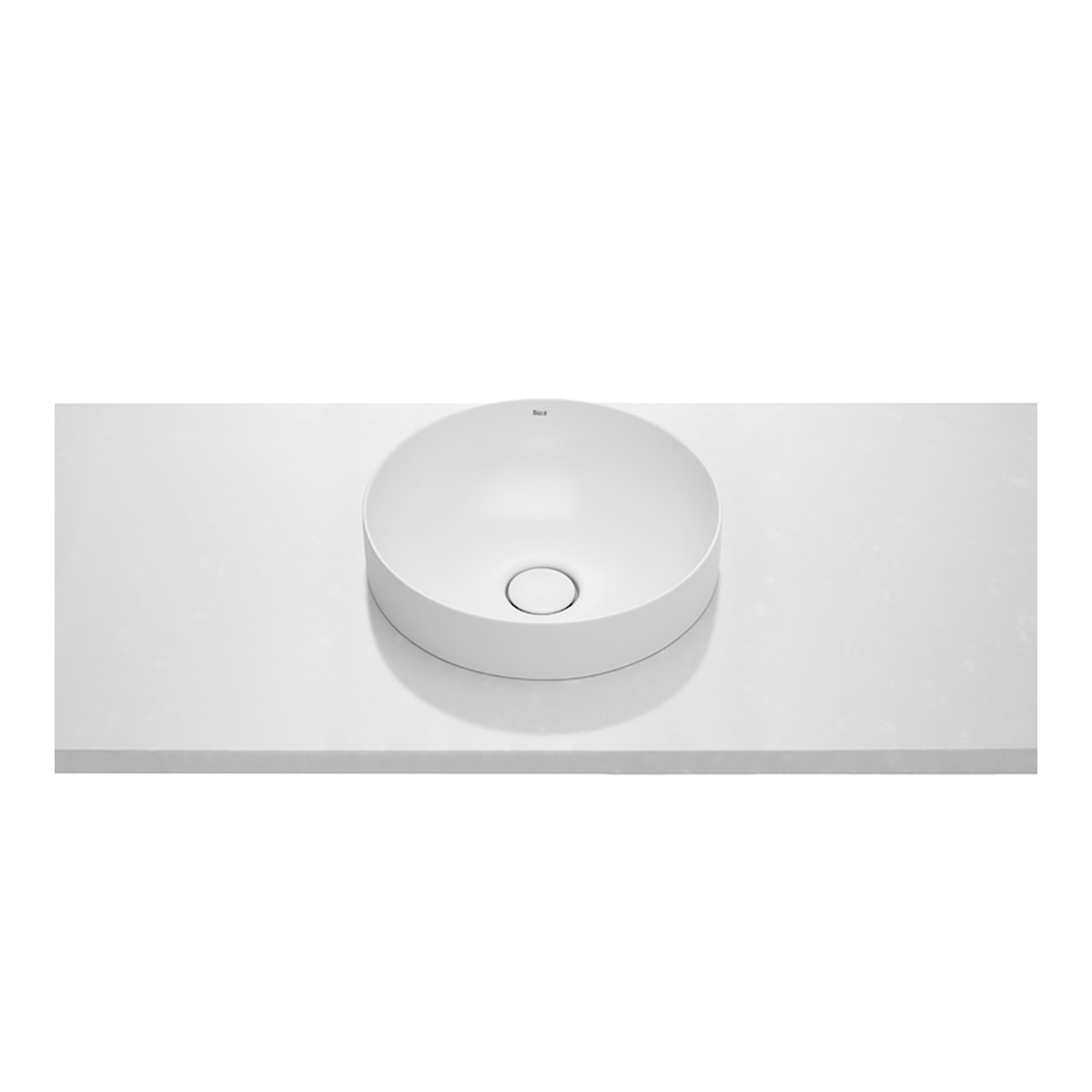 Lavabo de encimera Round Inspira Roca - Blanco 37 cm Blanco-1