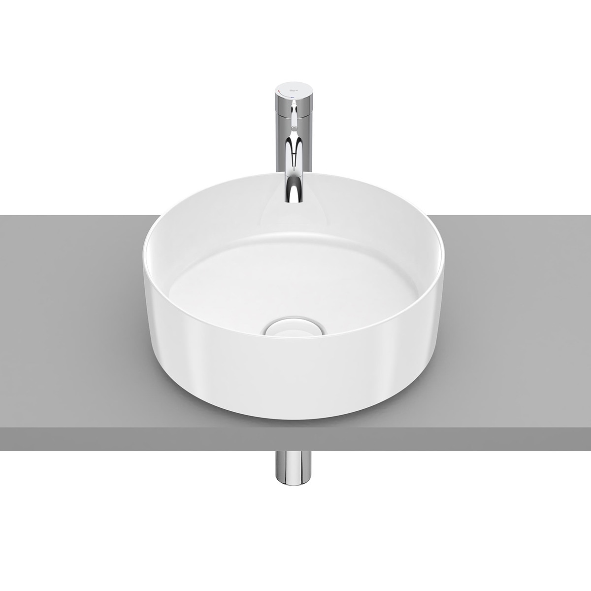 Imagen 0 de Lavabo redondo sobre encimera de porcelana Round Roca Blanco
