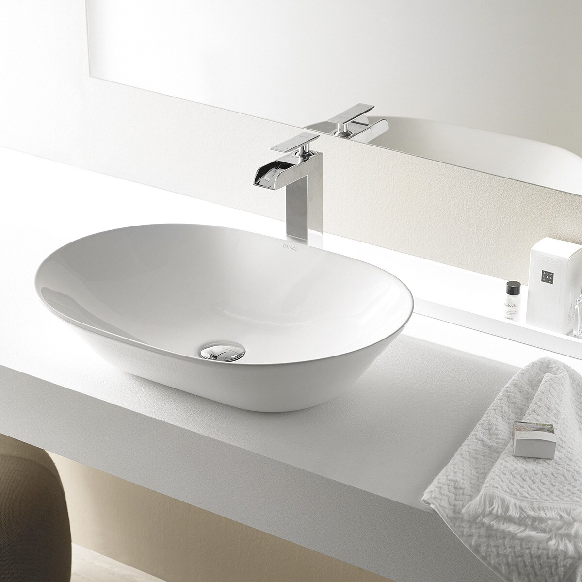 Lavabo sobreencimera New Toulouse - Blanco Blanco-2