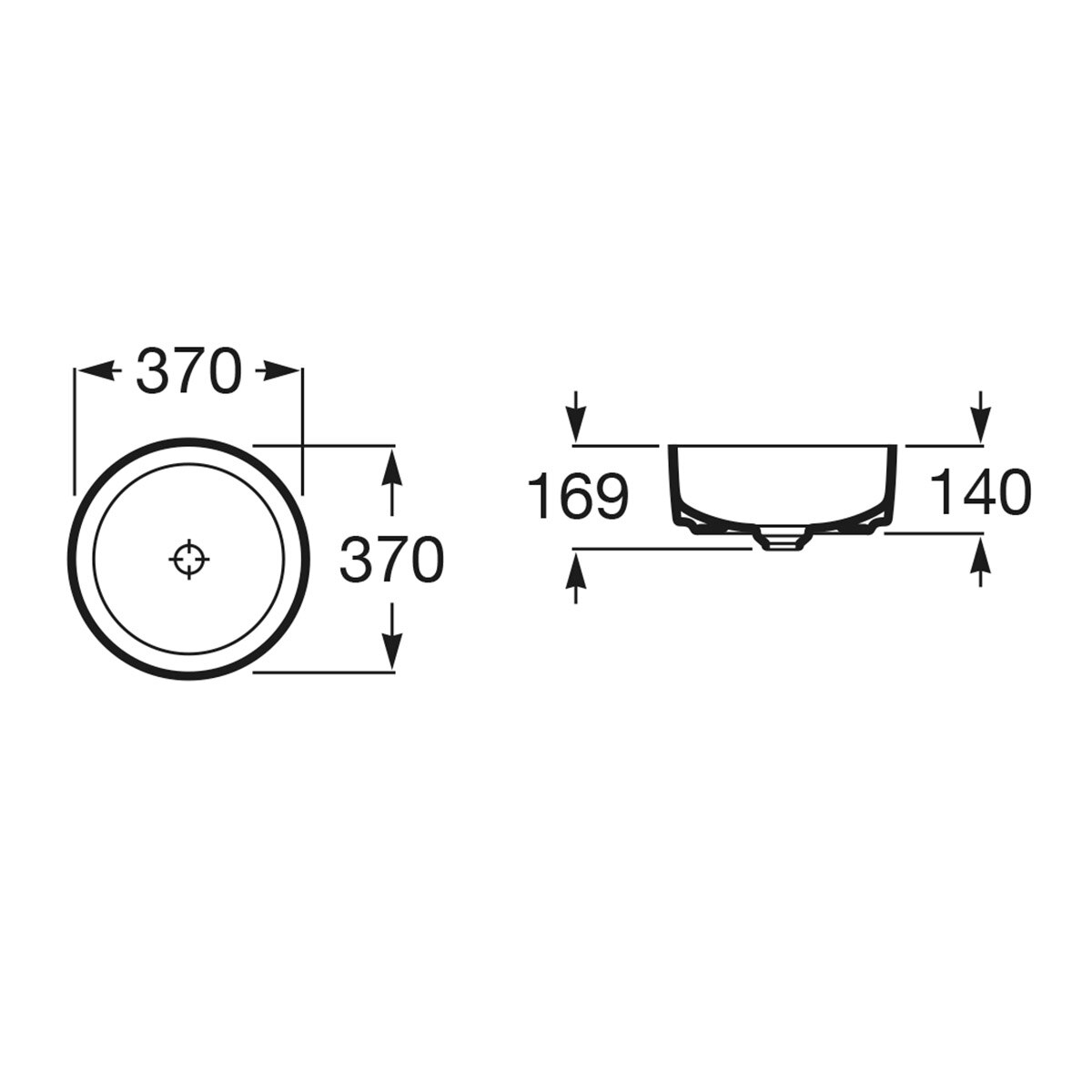 Lavabo sobre encimera Round Inspire Roca - Perla Perla-2