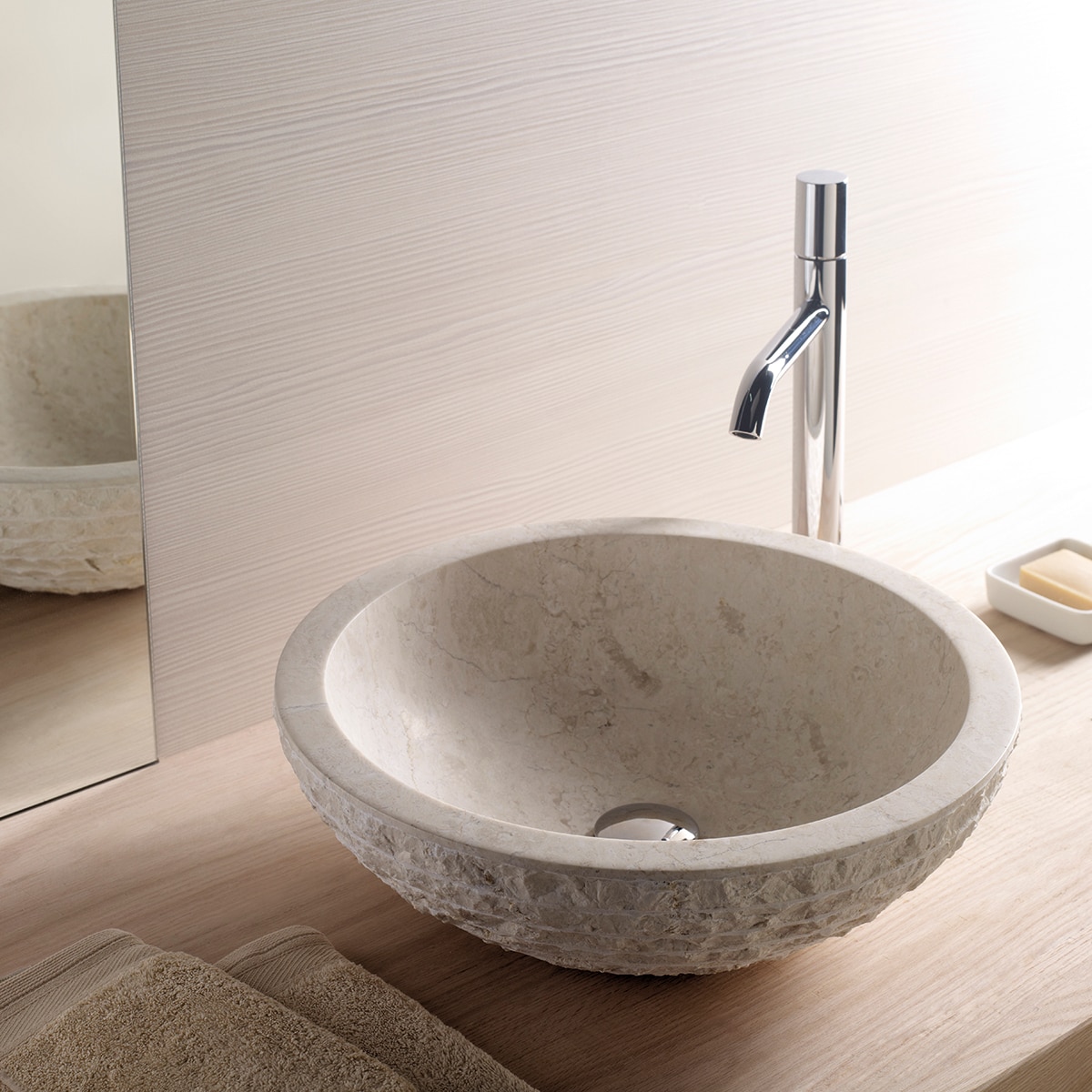 Lavatório de Bancada de Pedra Puket Pedra-2