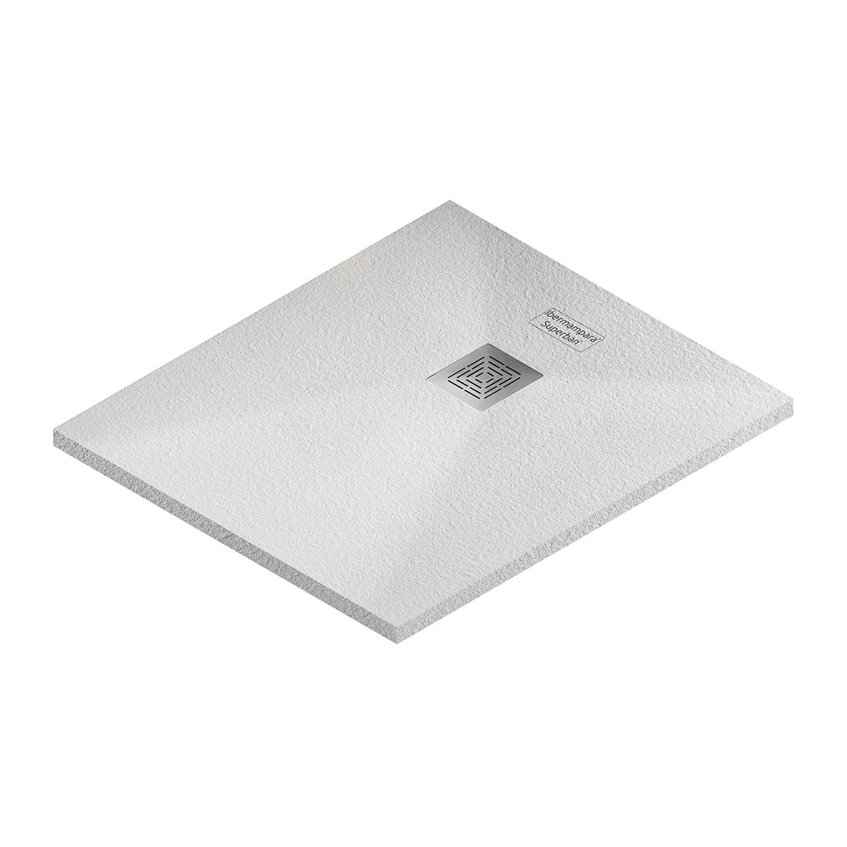 Plato de ducha de resina Delta Ibermampara - Blanco 80 x 80 cm Blanco-1