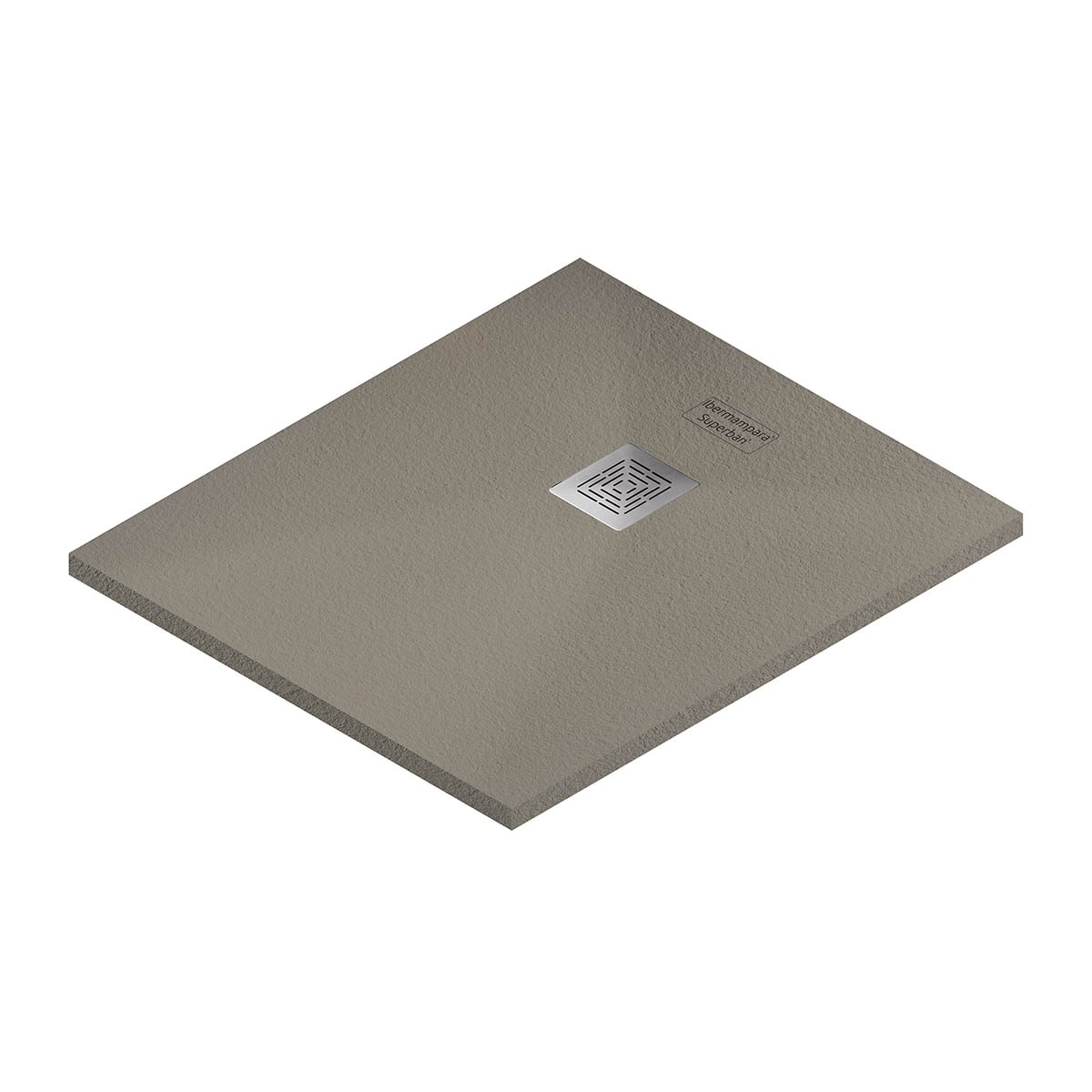 Plato de ducha de resina Delta Ibermampara - Fango 80 x 80 cm Fango-1