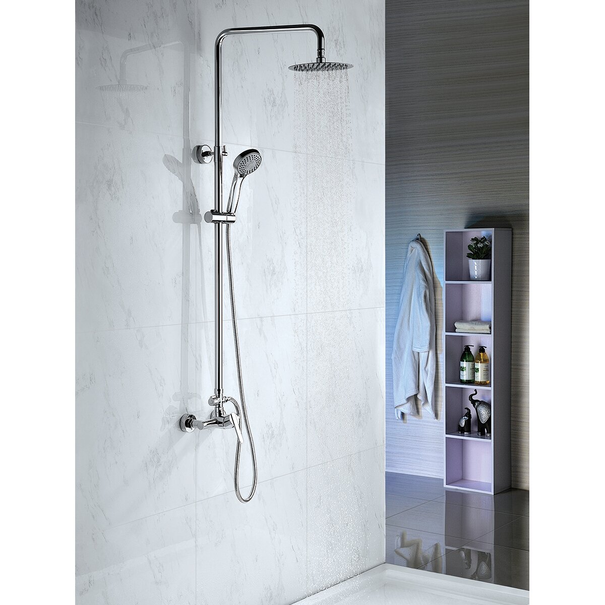 Conjunto de ducha monomando Roma Imex - Cromo Cromo-5