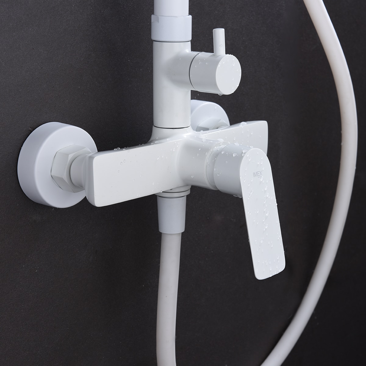 Imagen 1 de Conjunto de ducha con monomando Luxor Imex - Blanco mate Blanco mate