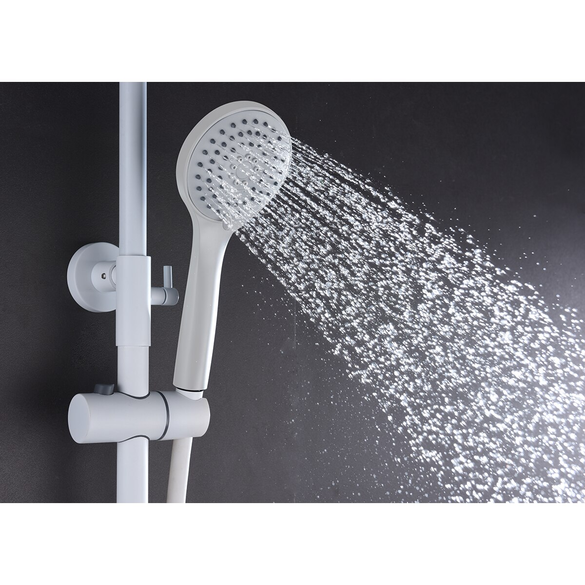 Imagen 2 de Conjunto de ducha con monomando Luxor Imex - Blanco mate Blanco mate