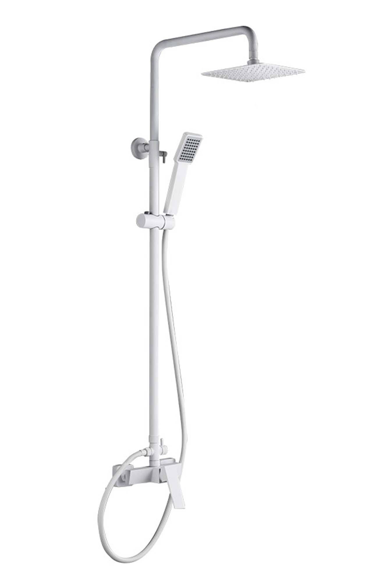Conjunto de ducha monomando Art Imex - Blanco mate Blanco mate-1