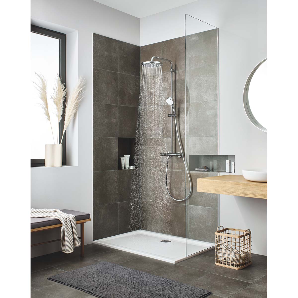 Sistema de Duche Termostático Tempesta System 250 Cromado-4