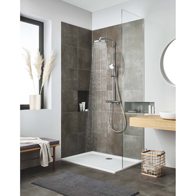 Imagen 0 de Sistema de ducha termostático Tempesta System 250 Grohe Negro mate
