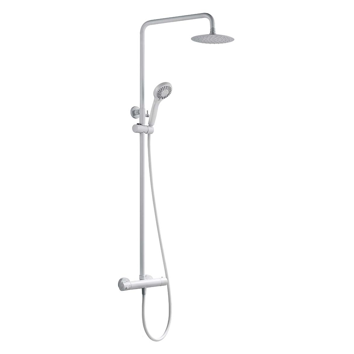 Conjunto de ducha termostático Kent Imex - Blanco mate Blanco mate-1