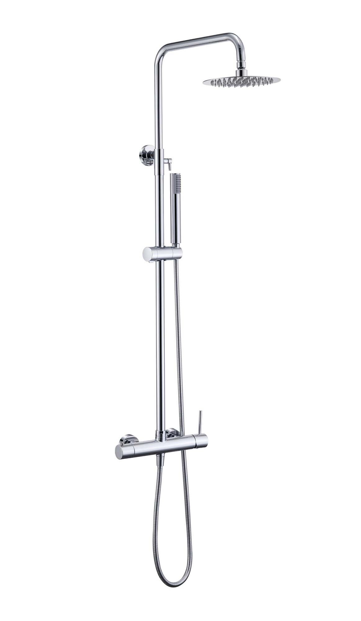 Imagen 0 de Conjunto de ducha monomando de acero inoxidable Monza Imex ORO ROSA CEPILLADO