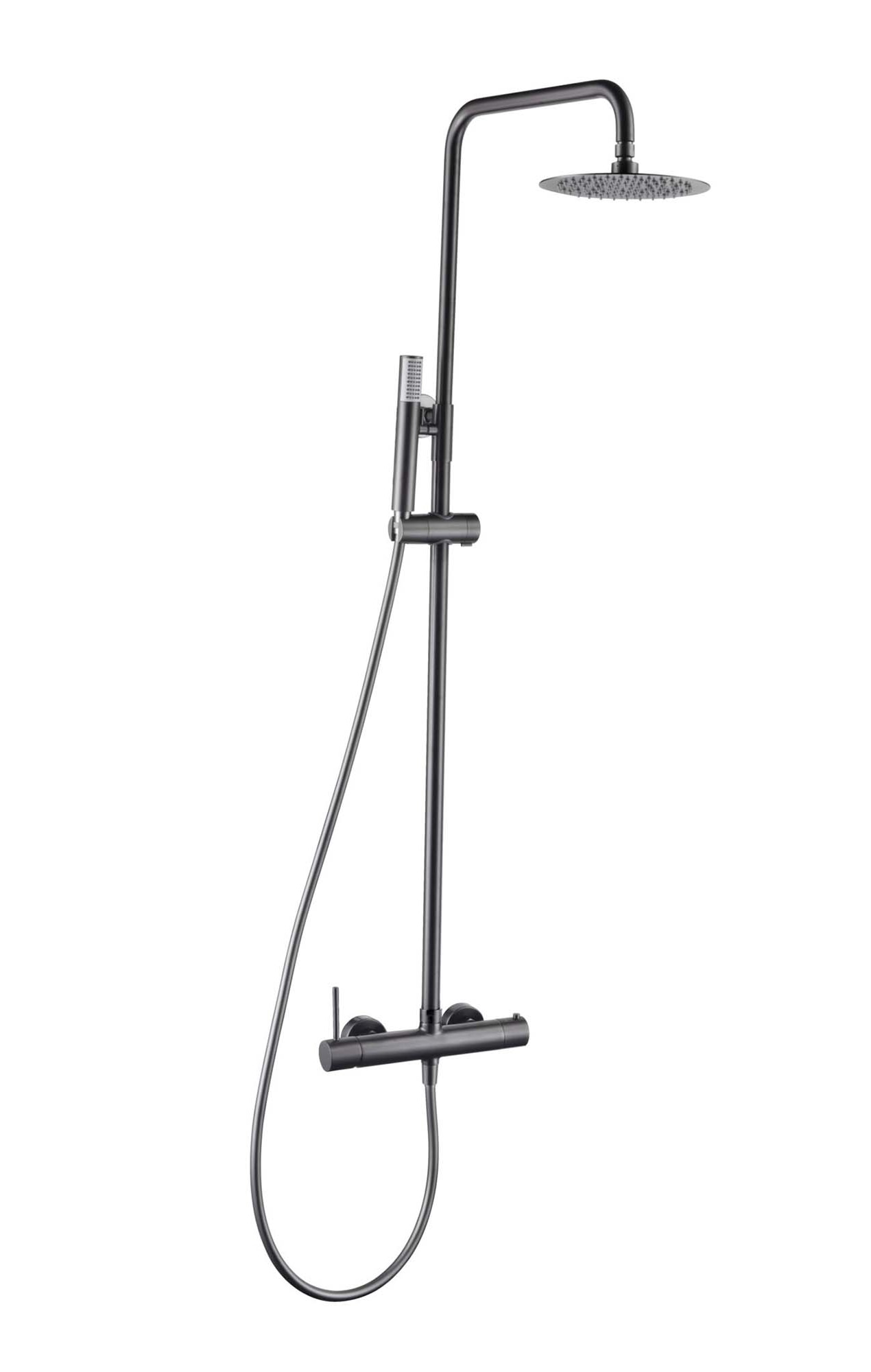 Conjunto de ducha monomando de acero inoxidable Monza Imex - BLACK GUN METAL BLACK GUN METAL-1