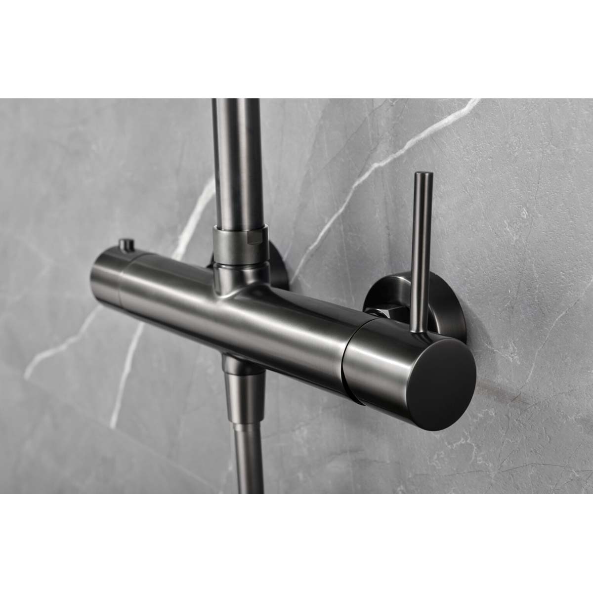 Conjunto de ducha monomando de acero inoxidable Monza Imex - BLACK GUN METAL BLACK GUN METAL-2