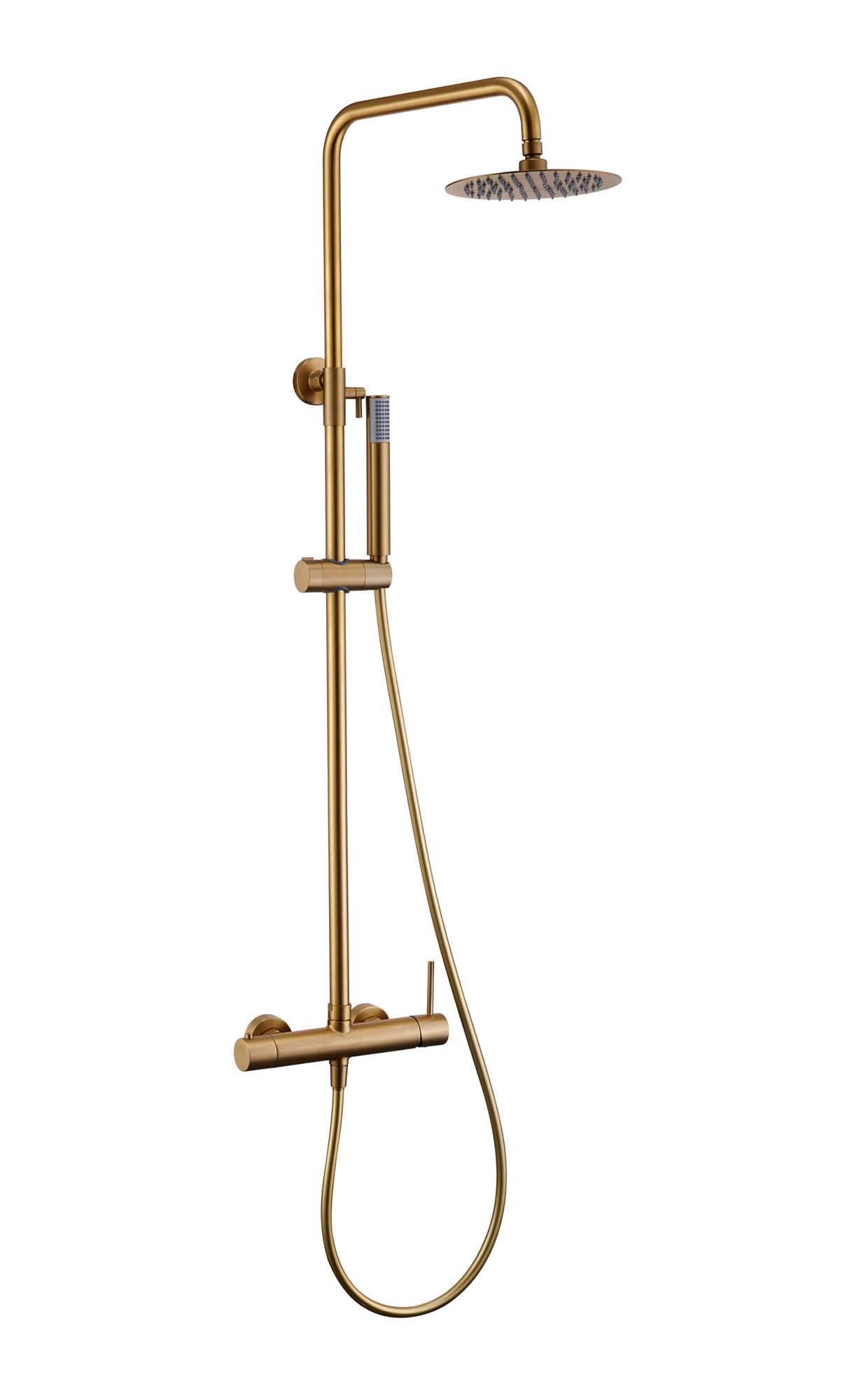 Conjunto de ducha monomando de acero inoxidable Monza Imex - Oro cepillado Oro cepillado-1