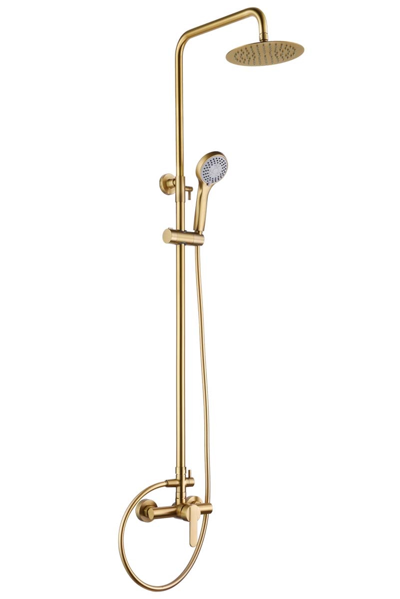 Conjunto de ducha monomando Roma Imex - Oro cepillado Oro cepillado-1