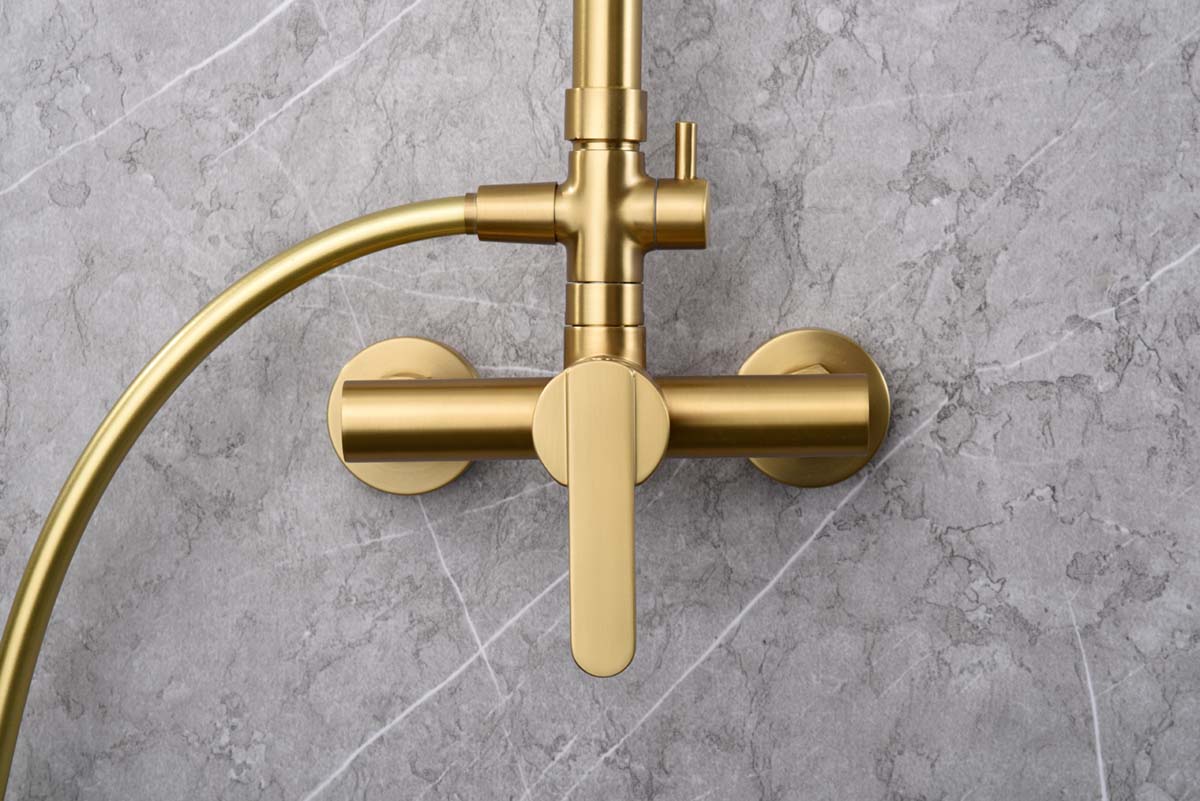 Conjunto de ducha monomando Roma Imex - Oro cepillado Oro cepillado-2