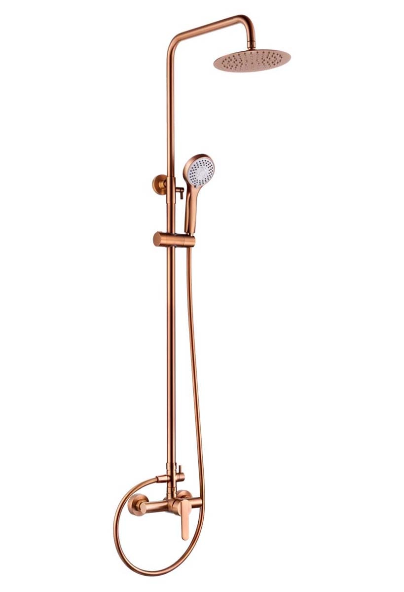 Conjunto de ducha monomando Roma Imex - ORO ROSA CEPILLADO ORO ROSA CEPILLADO-1