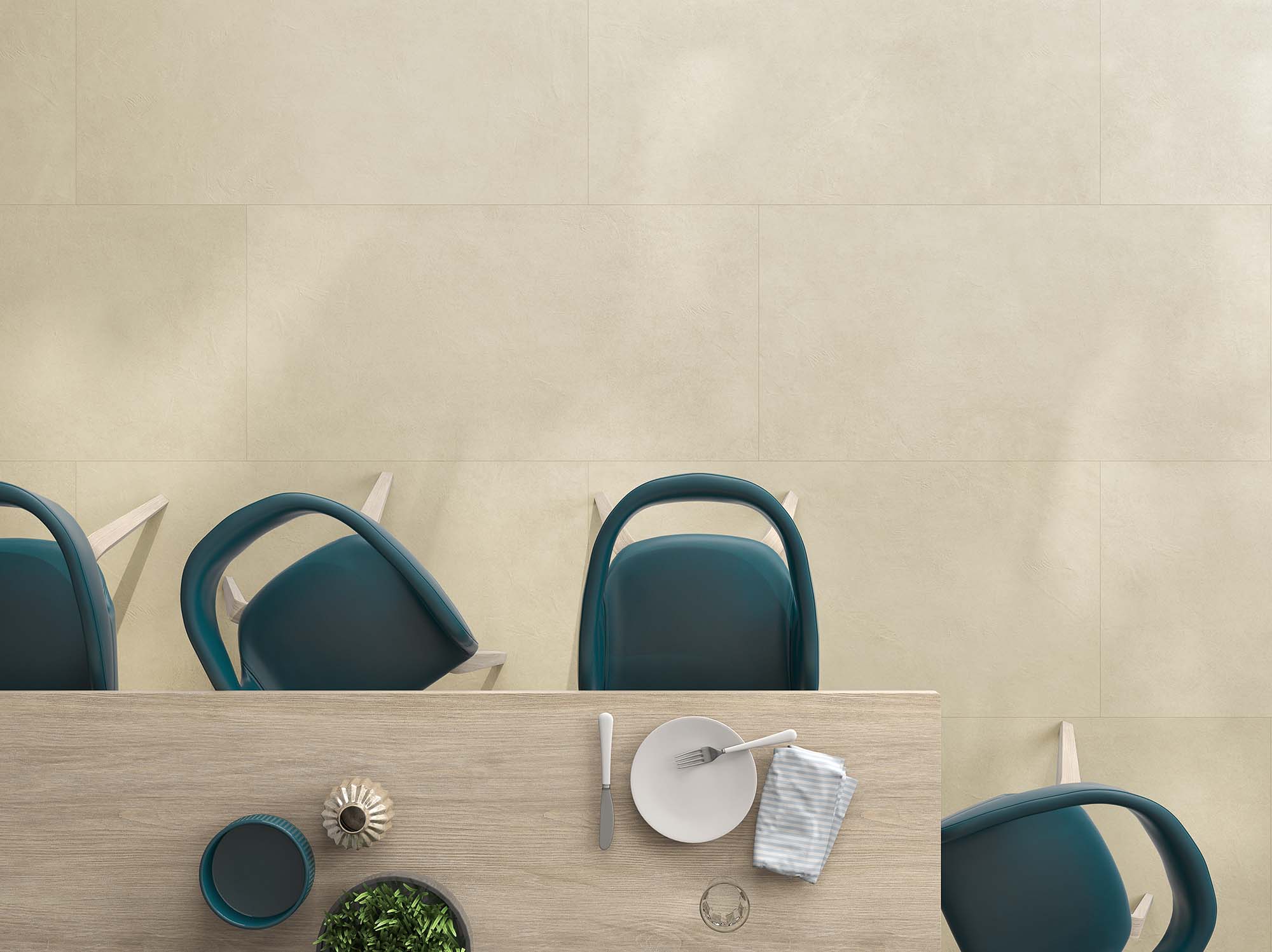 Azulejo de suelo rectificado 60x120 cm Biosafe Tailor Roca Cerámica - Arena Arena-2