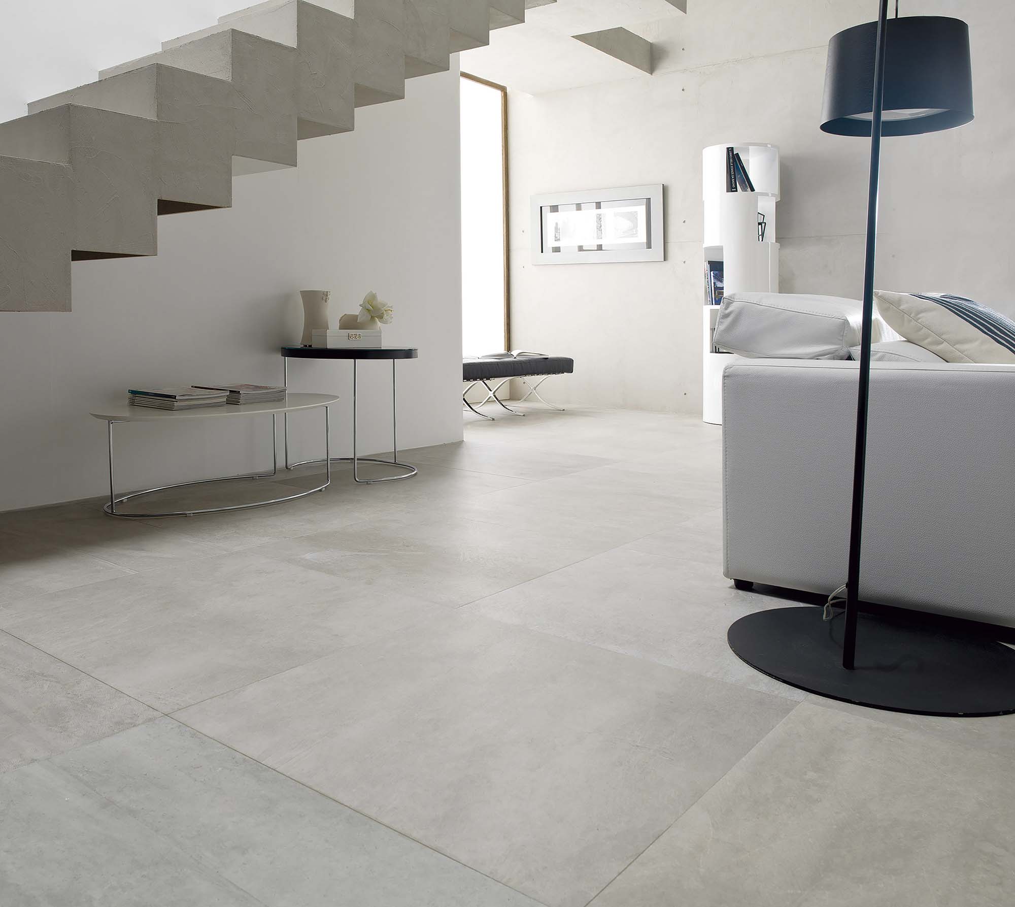 Azulejo de suelo rectificado 120x120 cm Rodano Porcelanosa - Acero Acero-2