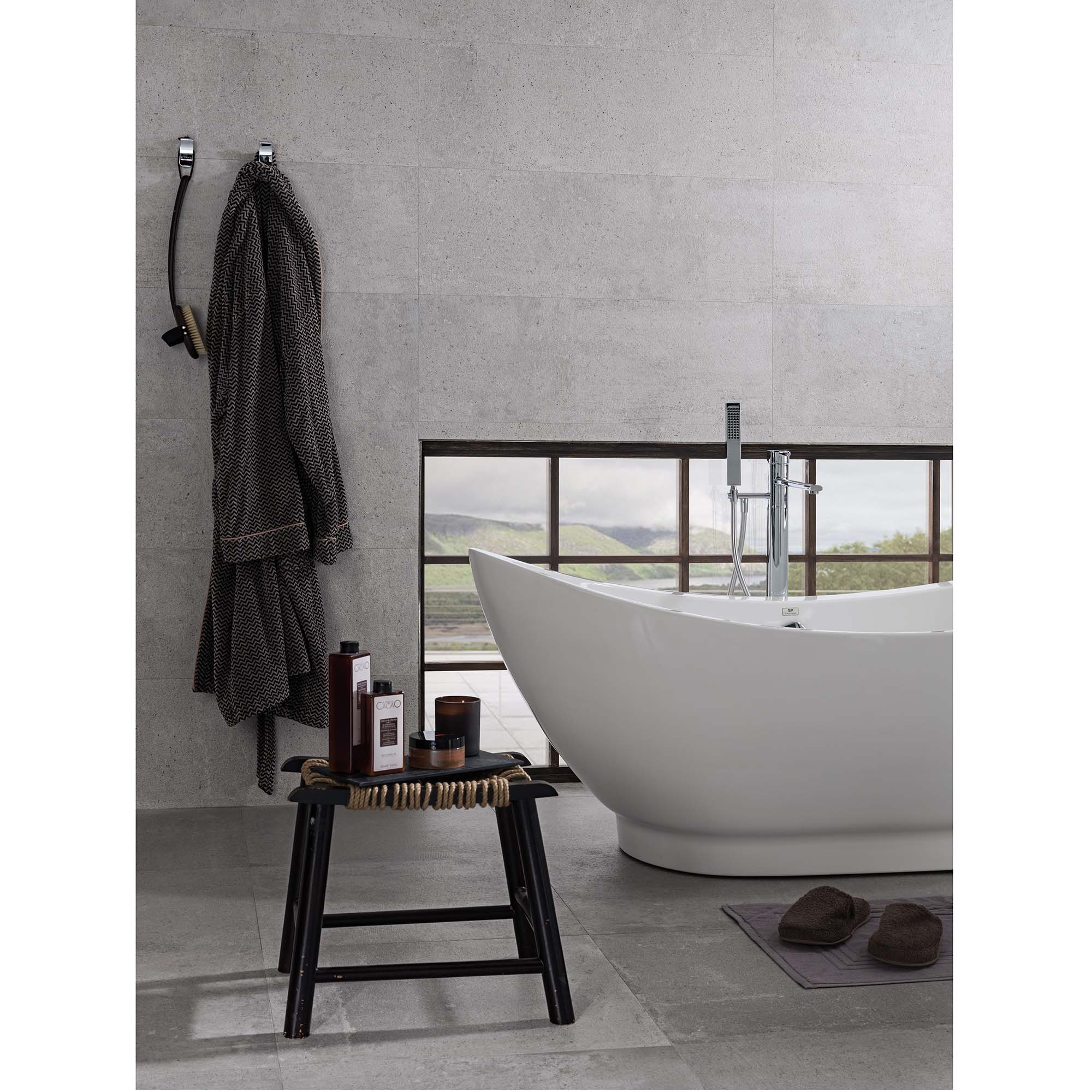 Azulejo de suelo rectificado 59x59 cm Dover Porcelanosa - Acero Acero-2