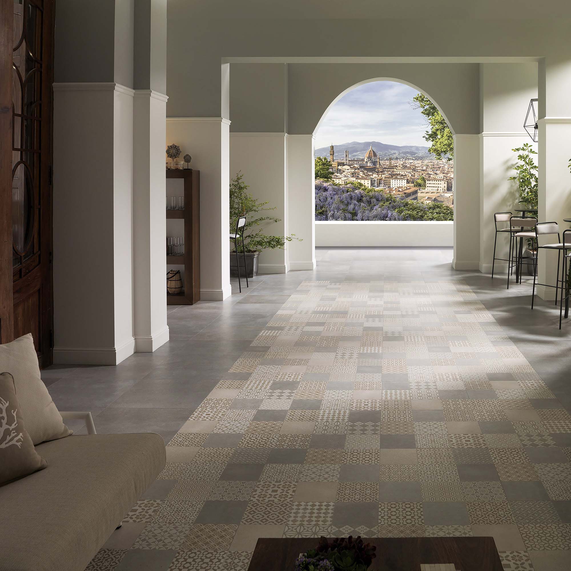 Azulejo de suelo rectificado 59x59 cm Marbella Porcelanosa Piedra Piedra-2