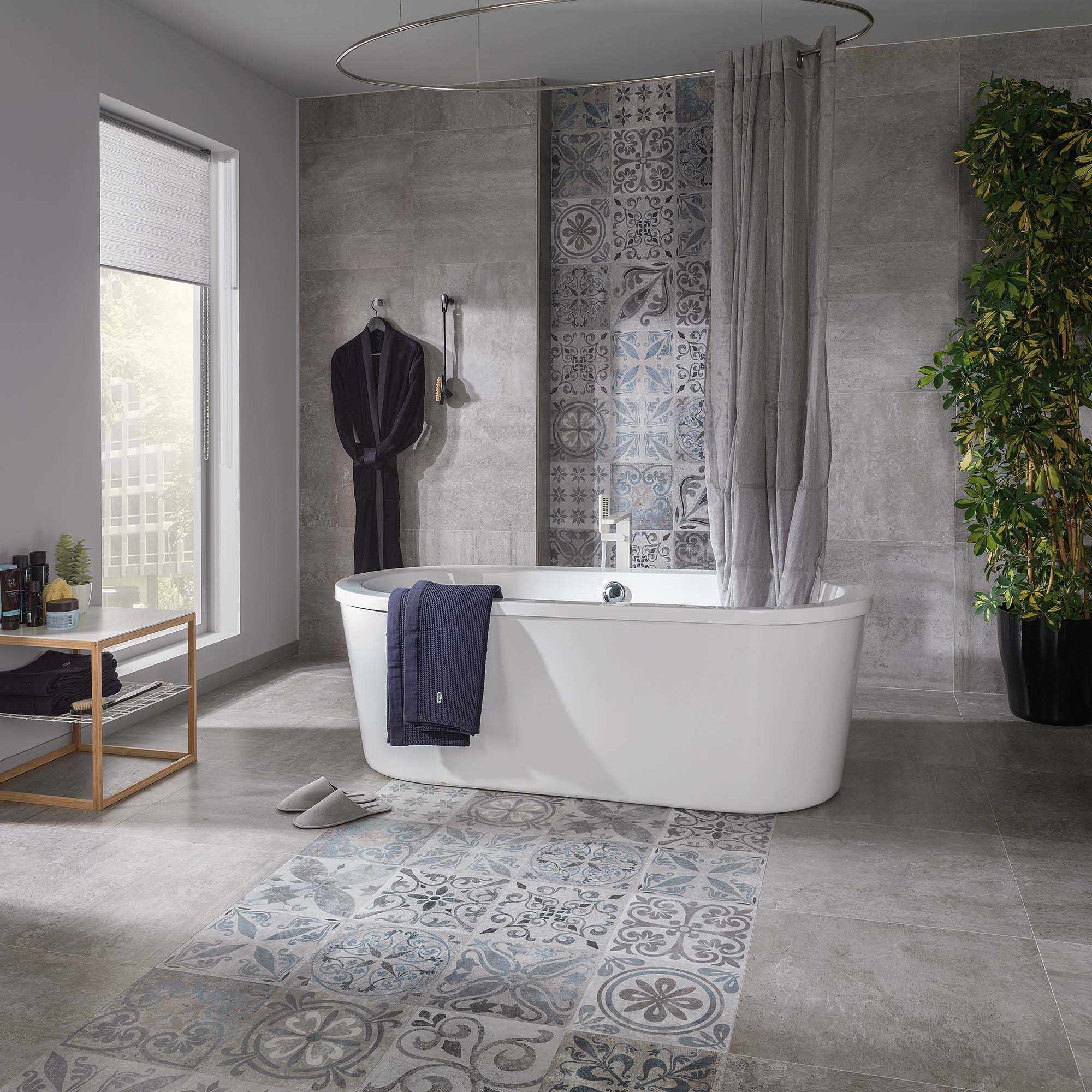 Azulejo de suelo rectificado Antique Porcelanosa - Plata Plata-2