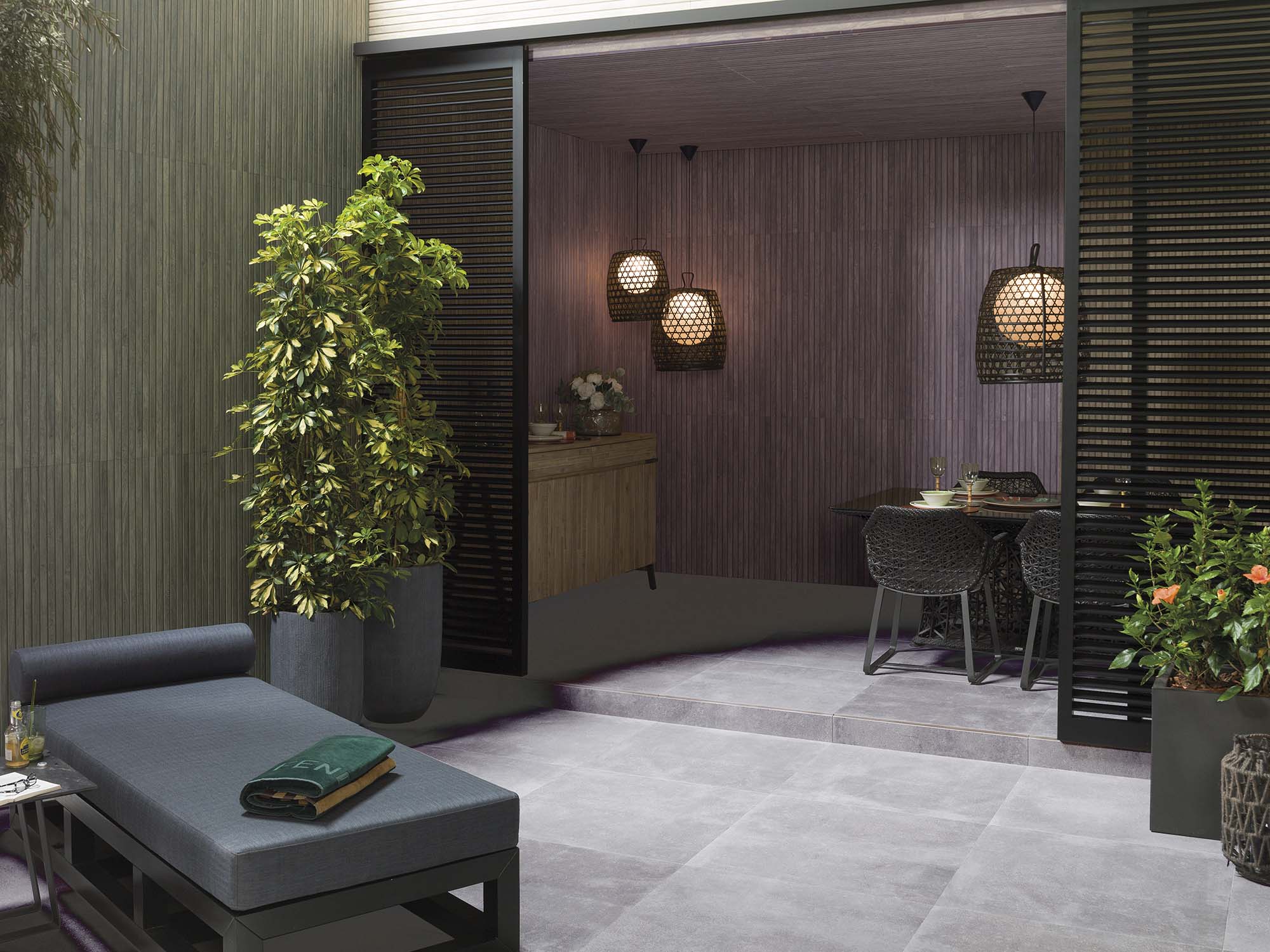 Azulejo de suelo y pared rectificado 80x80 cm Bottega Porcelanosa - Acero Acero-2