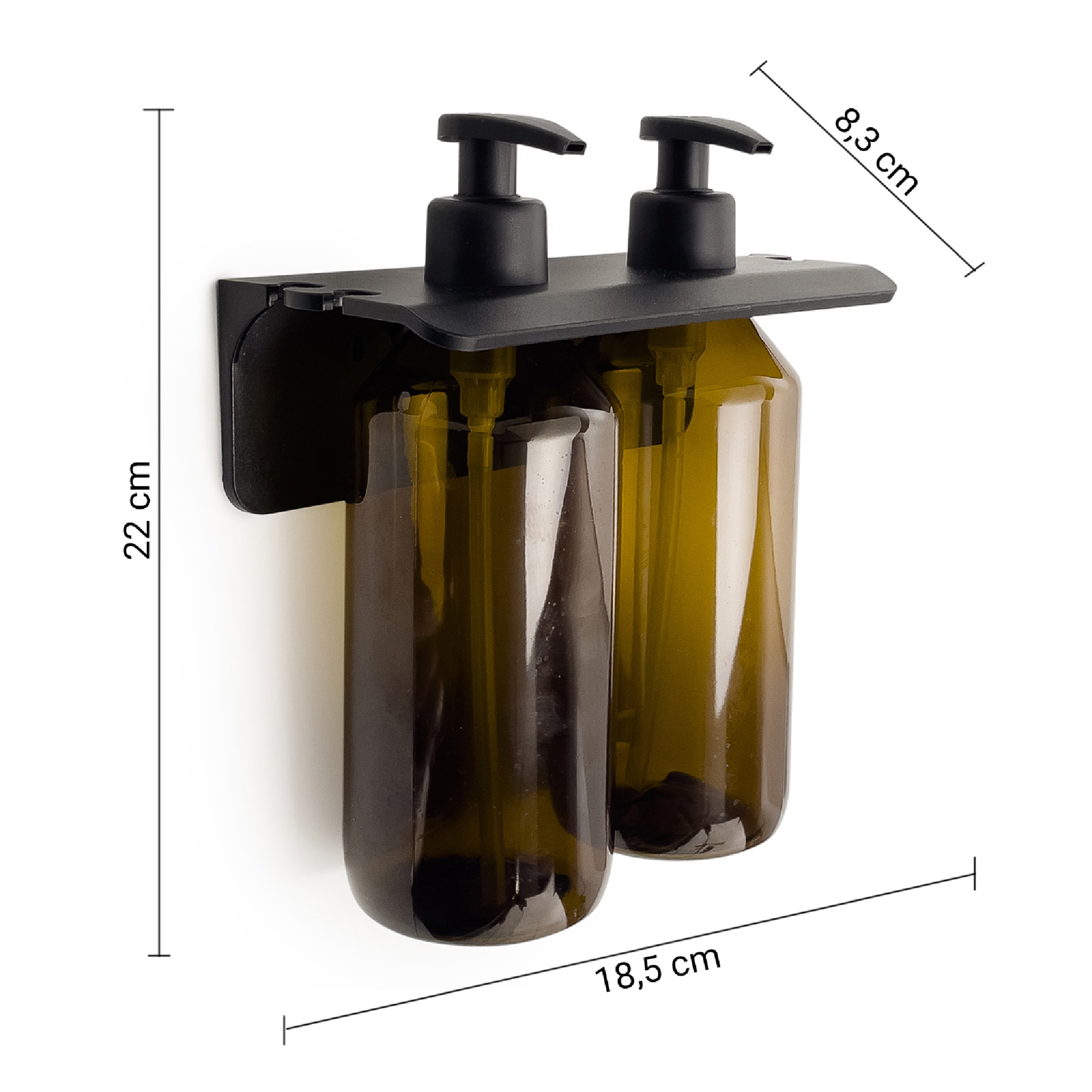 Dosificador doble de jabón para pared Couple El Corte Inglés Ámbar-5