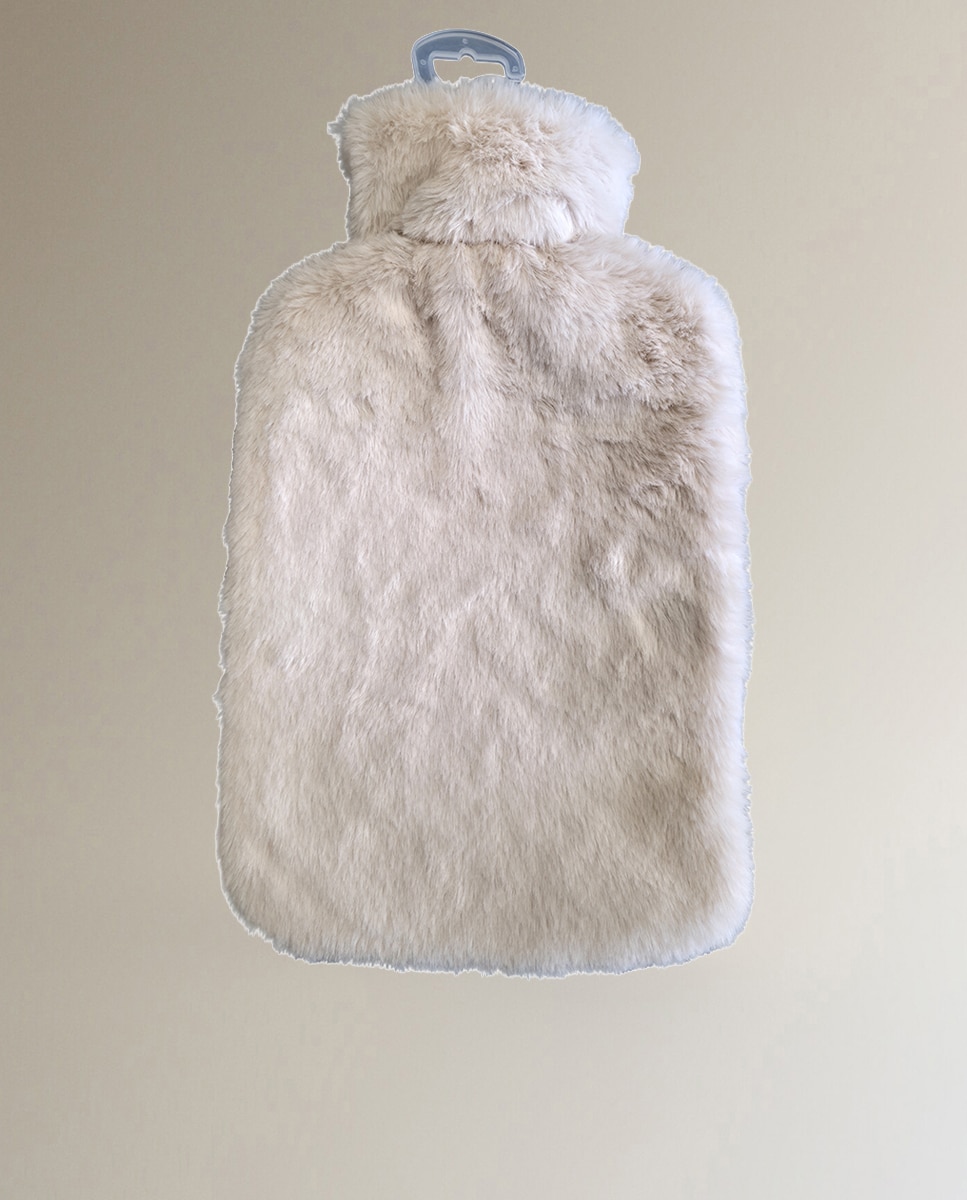 Imagen 0 de Bolsa agua caliente con forro pelo beige Beige